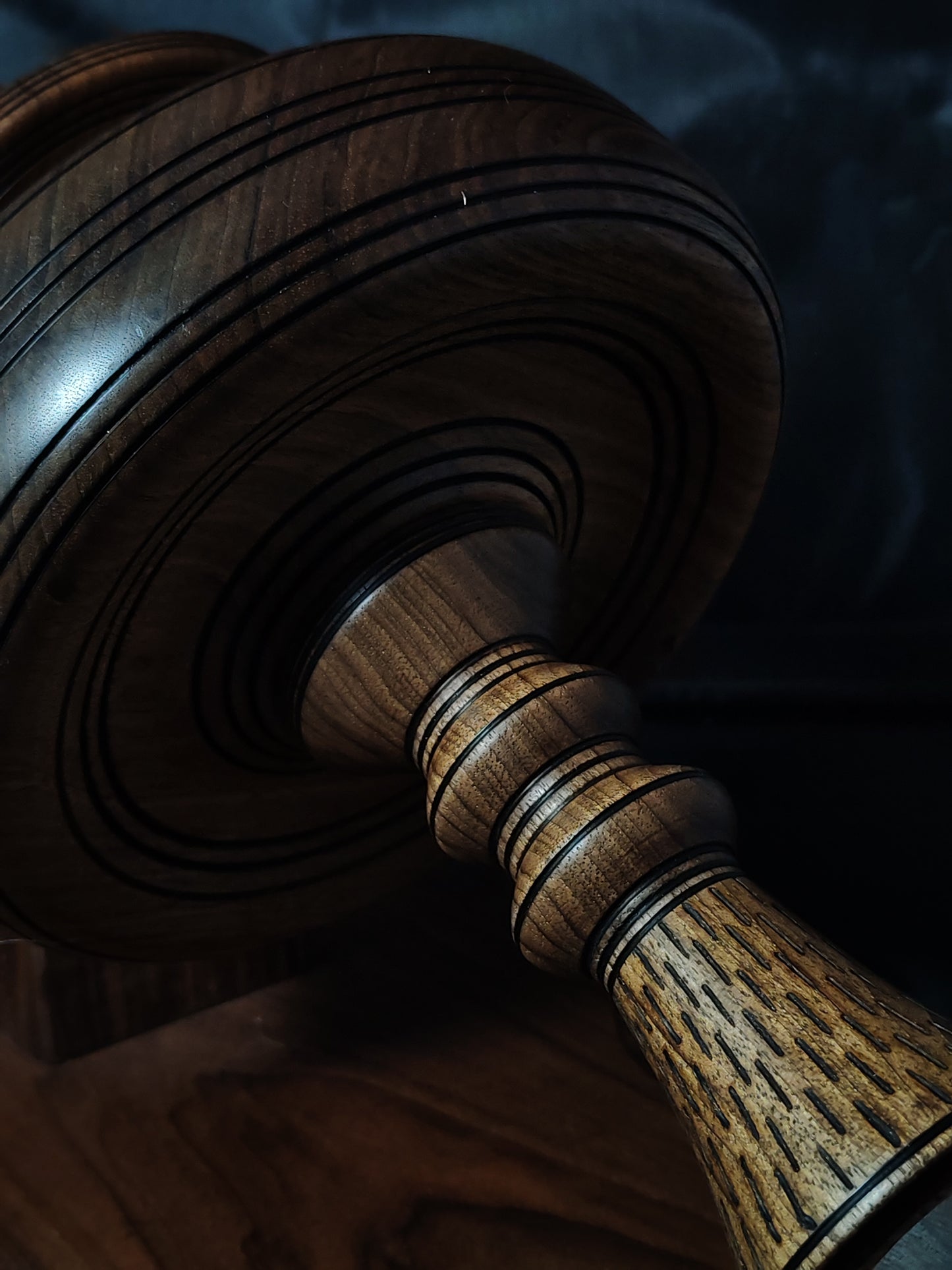 Walnut Kick Spindle – Removable Spindle & Bearing System