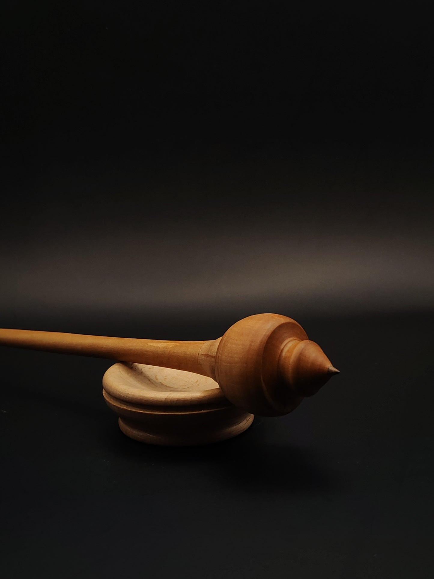 Support Spindle Set: Pear Wood (24.5 cm / 9.65 inches, 18 g / 0.63 oz) with Beech Support Bowl