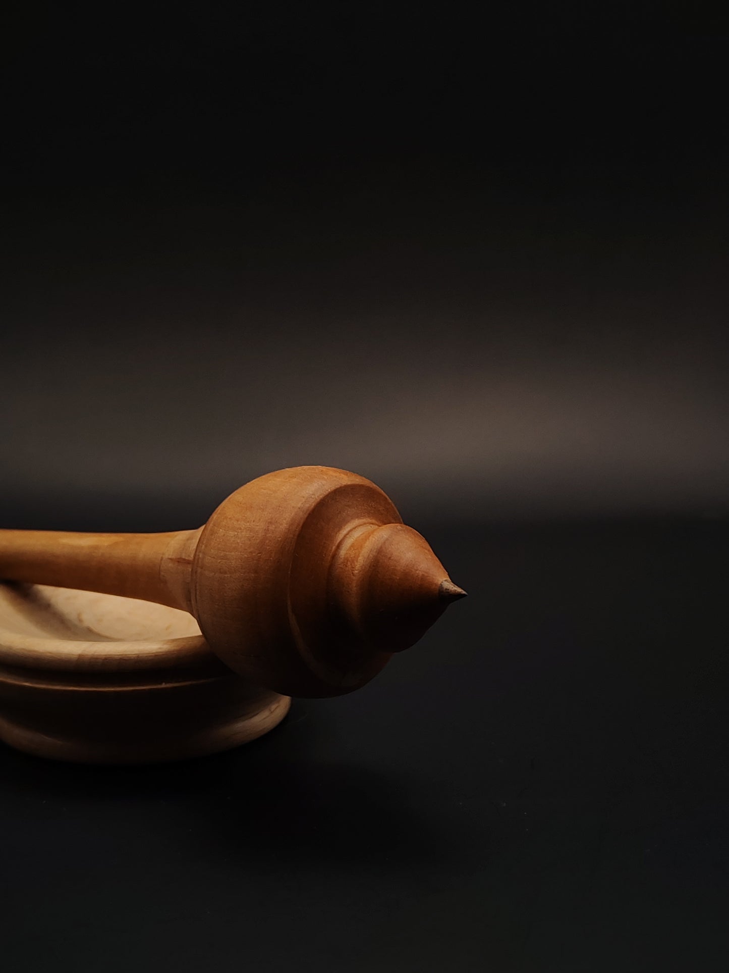 Support Spindle Set: Pear Wood (24.5 cm / 9.65 inches, 18 g / 0.63 oz) with Beech Support Bowl