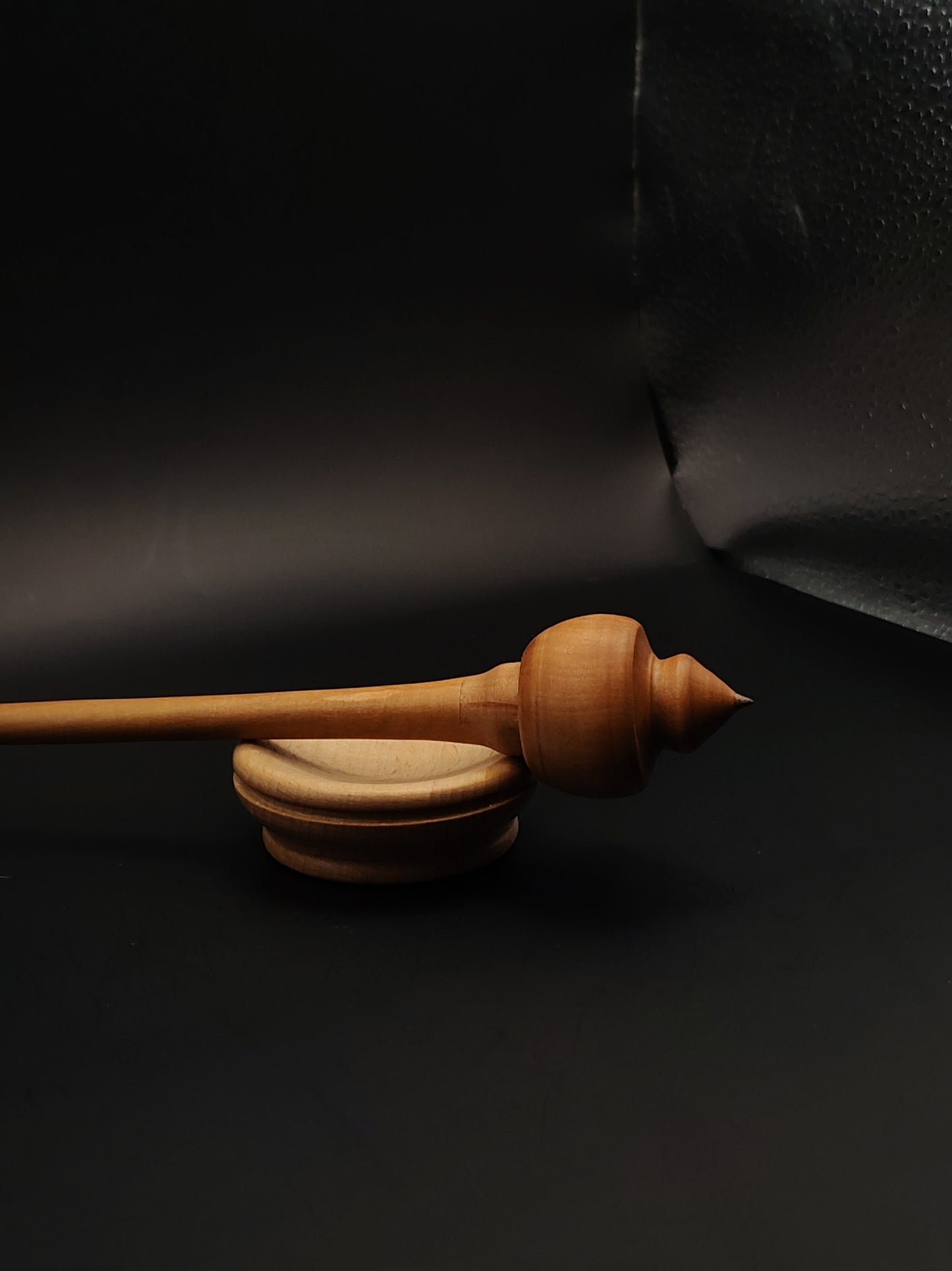 Support Spindle Set: Pear Wood (24.5 cm / 9.65 inches, 18 g / 0.63 oz) with Beech Support Bowl