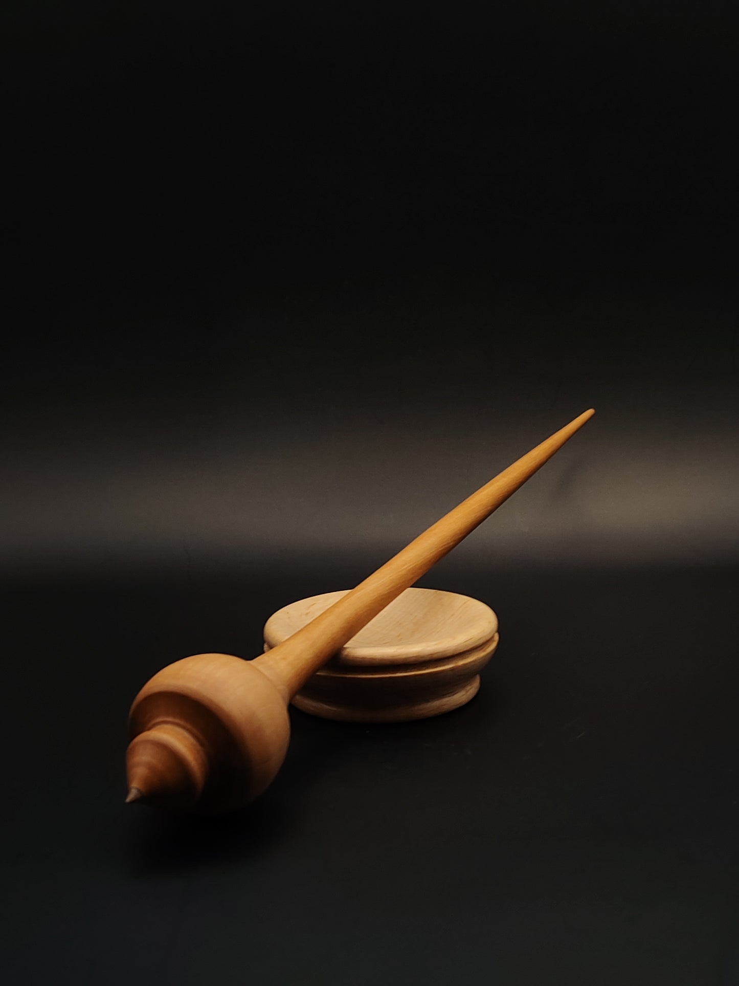 Support Spindle Set: Pear Wood (24.5 cm / 9.65 inches, 18 g / 0.63 oz) with Beech Support Bowl