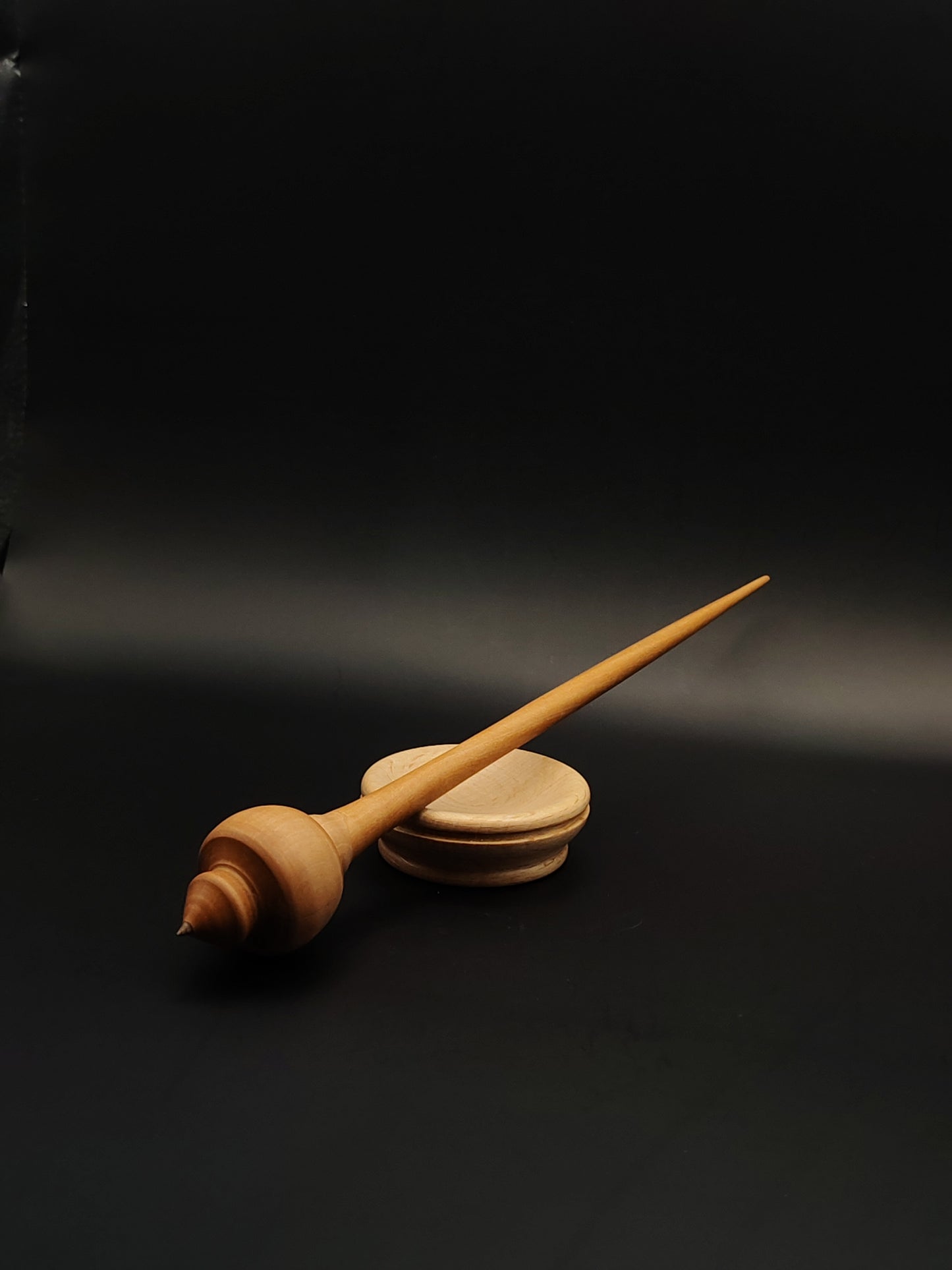 Support Spindle Set: Pear Wood (24.5 cm / 9.65 inches, 18 g / 0.63 oz) with Beech Support Bowl