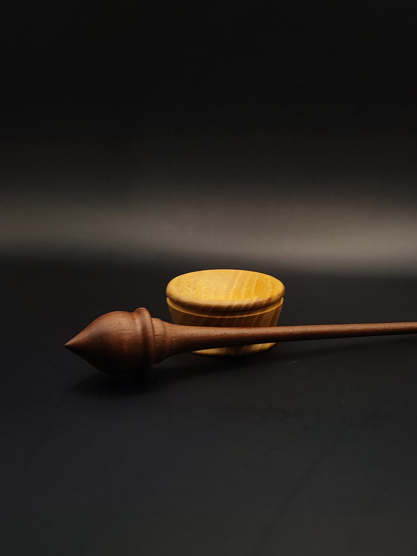 Support Spindle Set: Walnut (23 cm / 9.06 inches, 11 g / 0.39 oz) with Mulberry Support Bowl