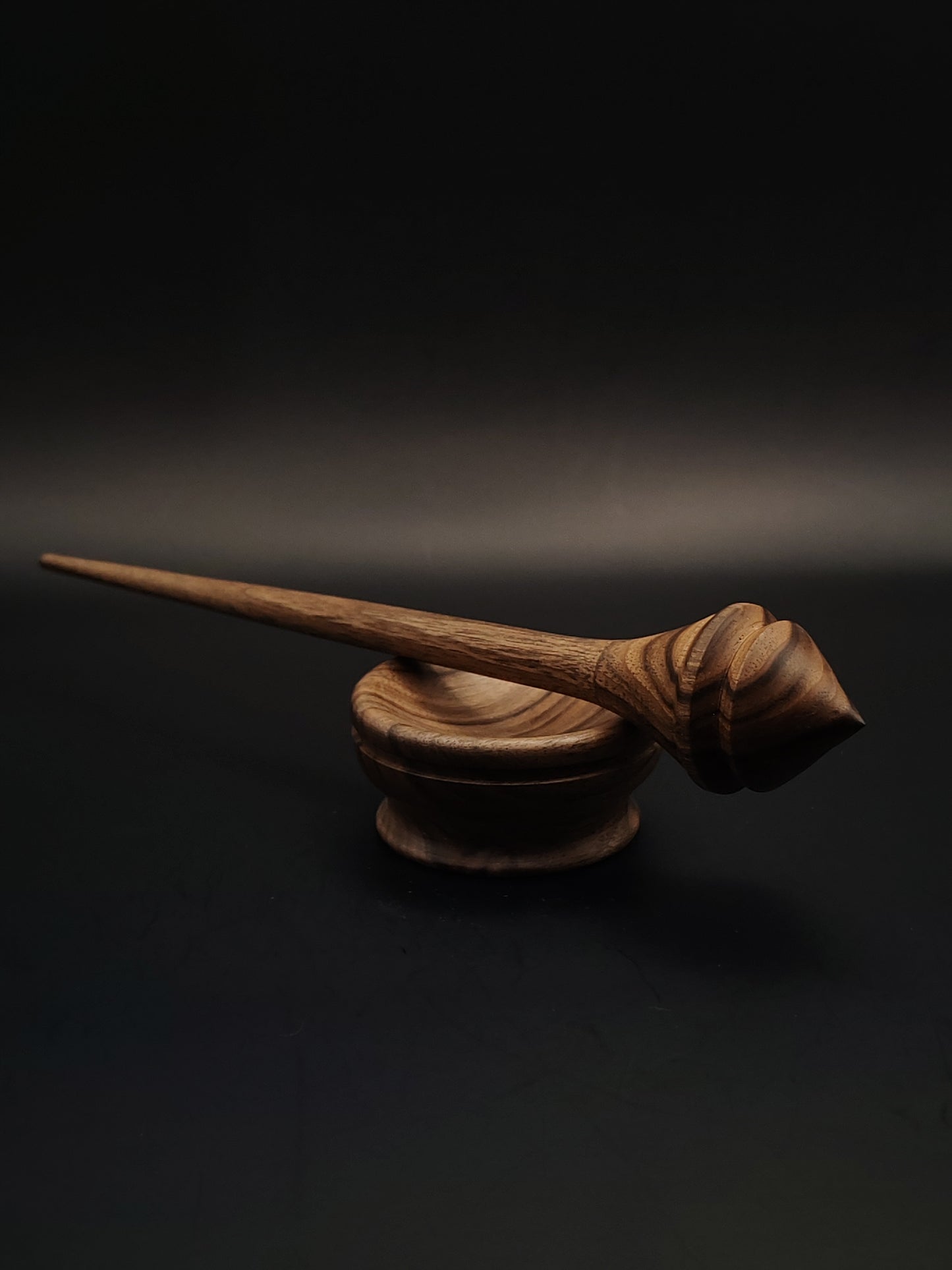 Support Spindle Set: Walnut (20 cm / 7.87 inches, 16 g / 0.56 oz) with Walnut Support Bowl