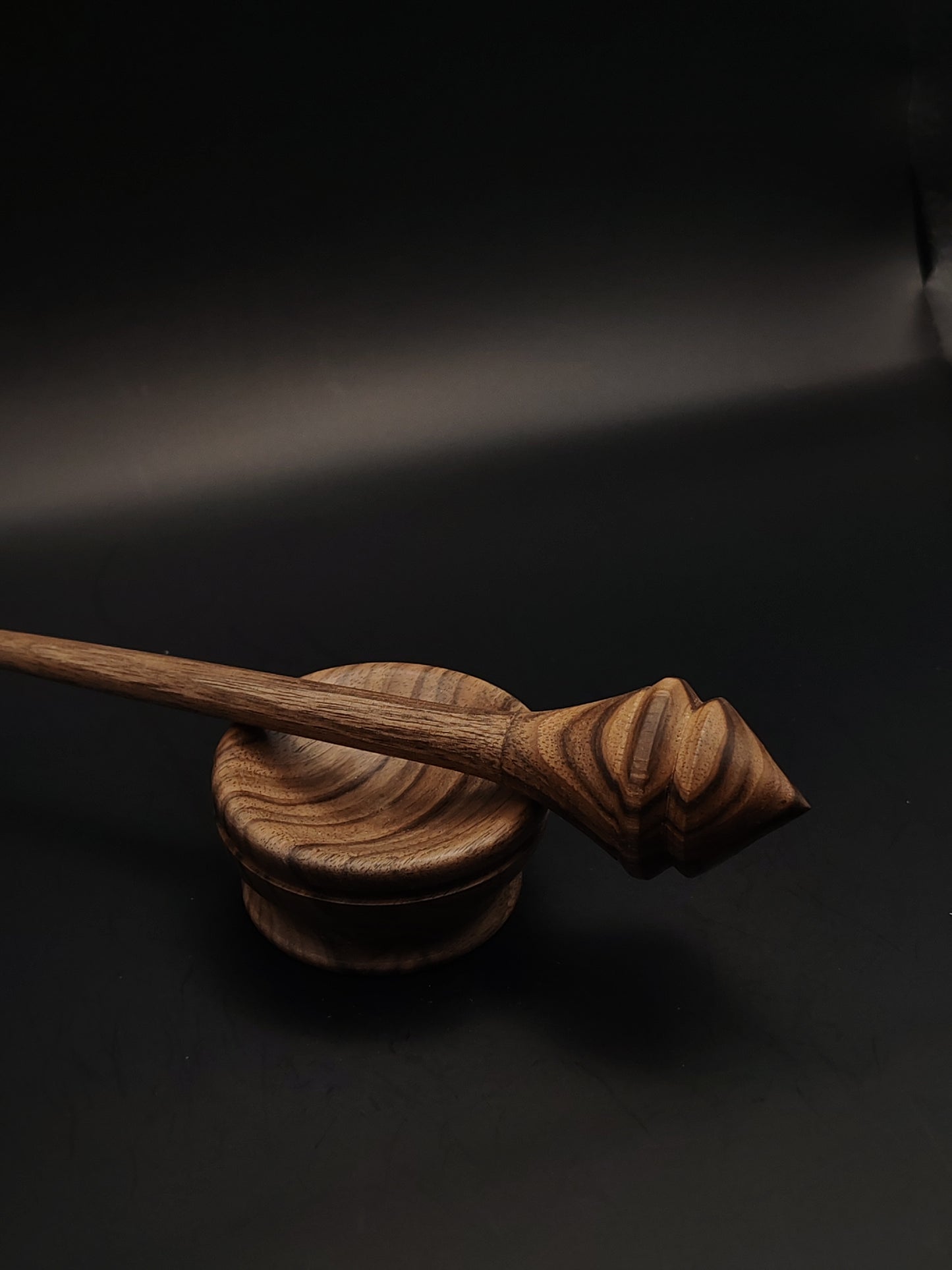 Support Spindle Set: Walnut (20 cm / 7.87 inches, 16 g / 0.56 oz) with Walnut Support Bowl