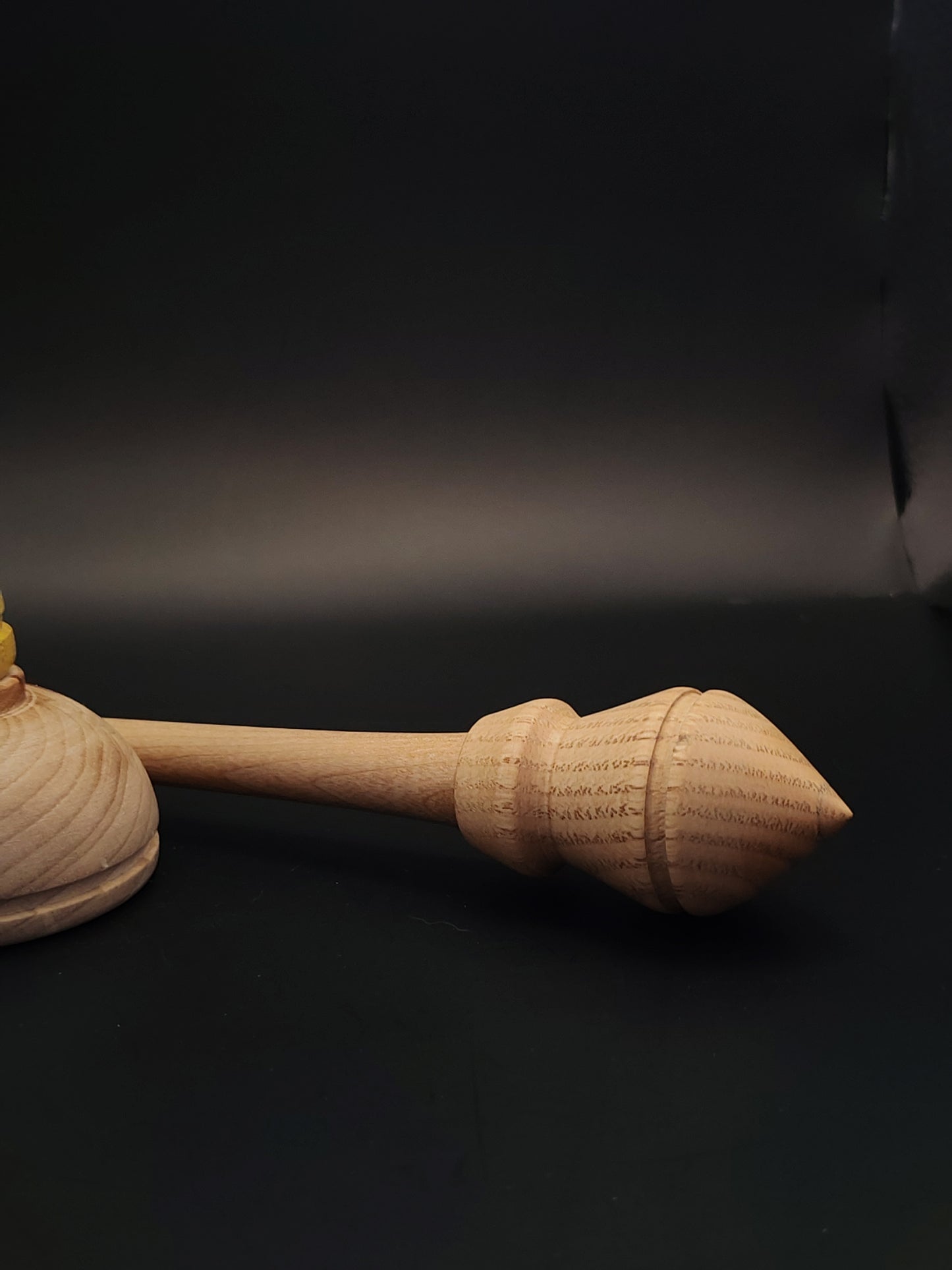 Support Spindle Set: Chestnut & Grey Walnut (25.5 cm / 10.04 inches, 26 g / 0.92 oz) with Mulberry & Grey Walnut Lap Support Bowl