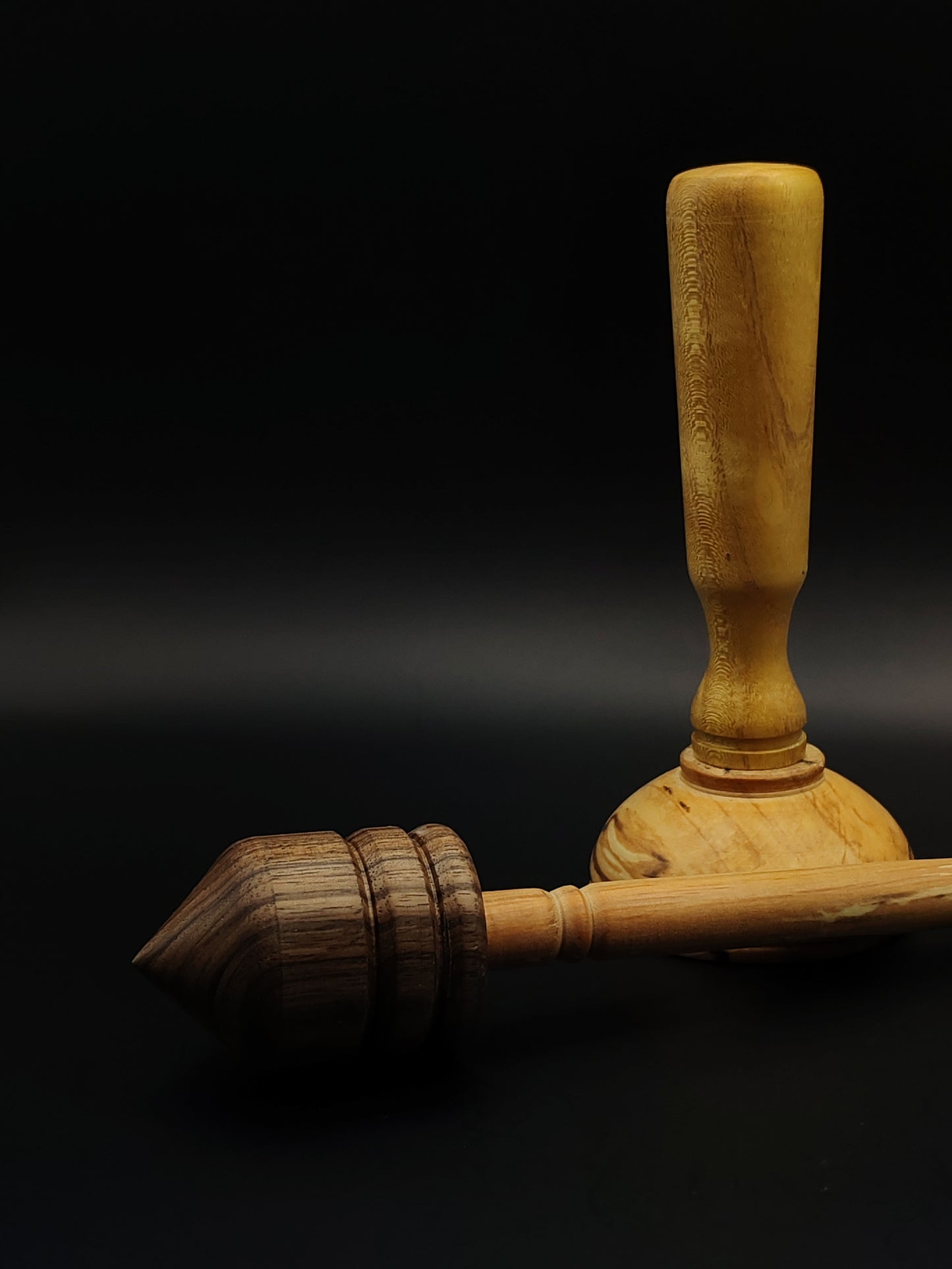 Support Spindle Set: Walnut Whorl & Alder Shaft (26.3 cm / 30 g) with Alder and Mulberry Lap Support Bowl