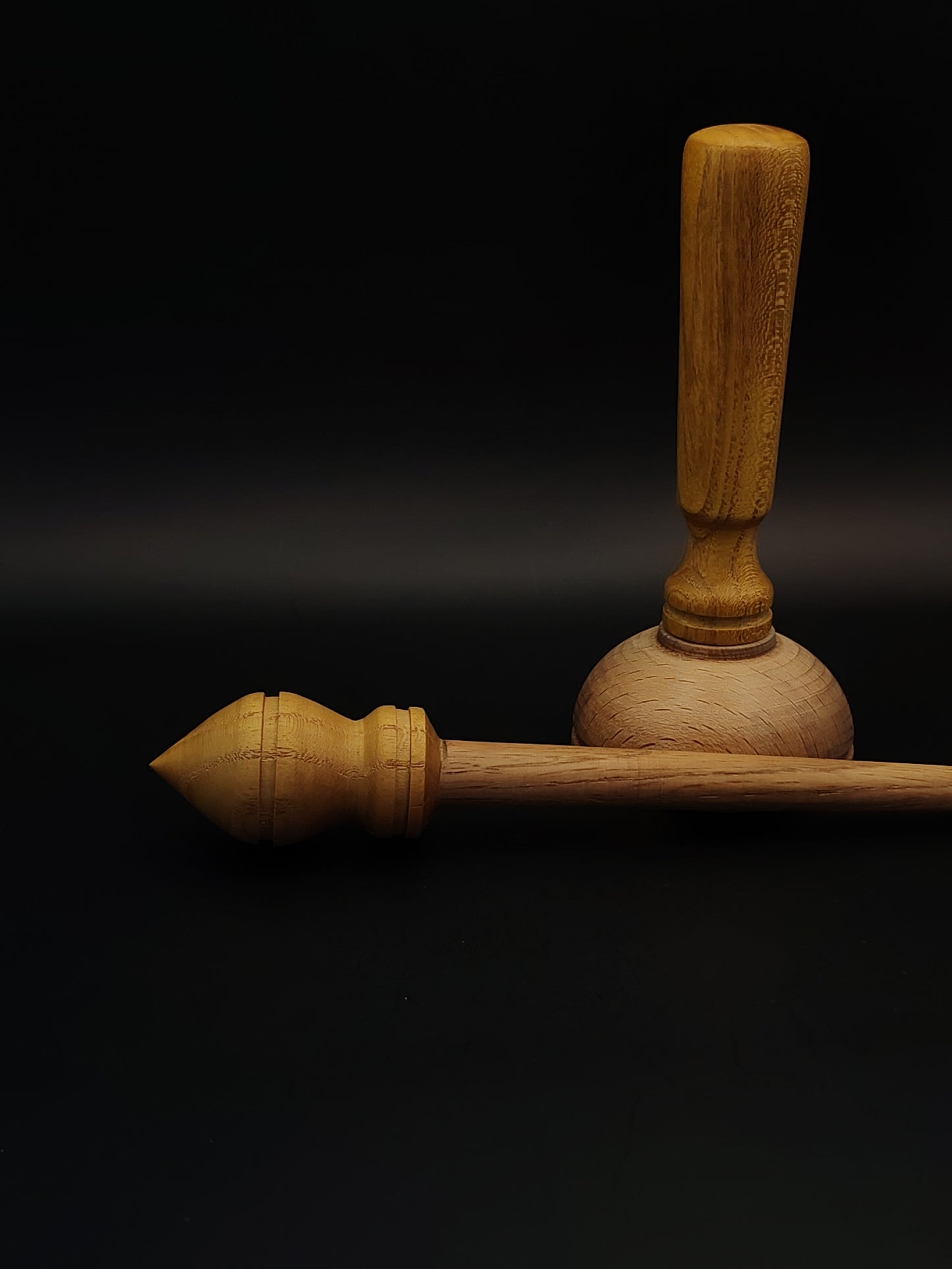 Support Spindle Set: Mulberry Whorl & Beech Shaft (25 cm / 26 g) with Beech & Mulberry Lap Support Bowl