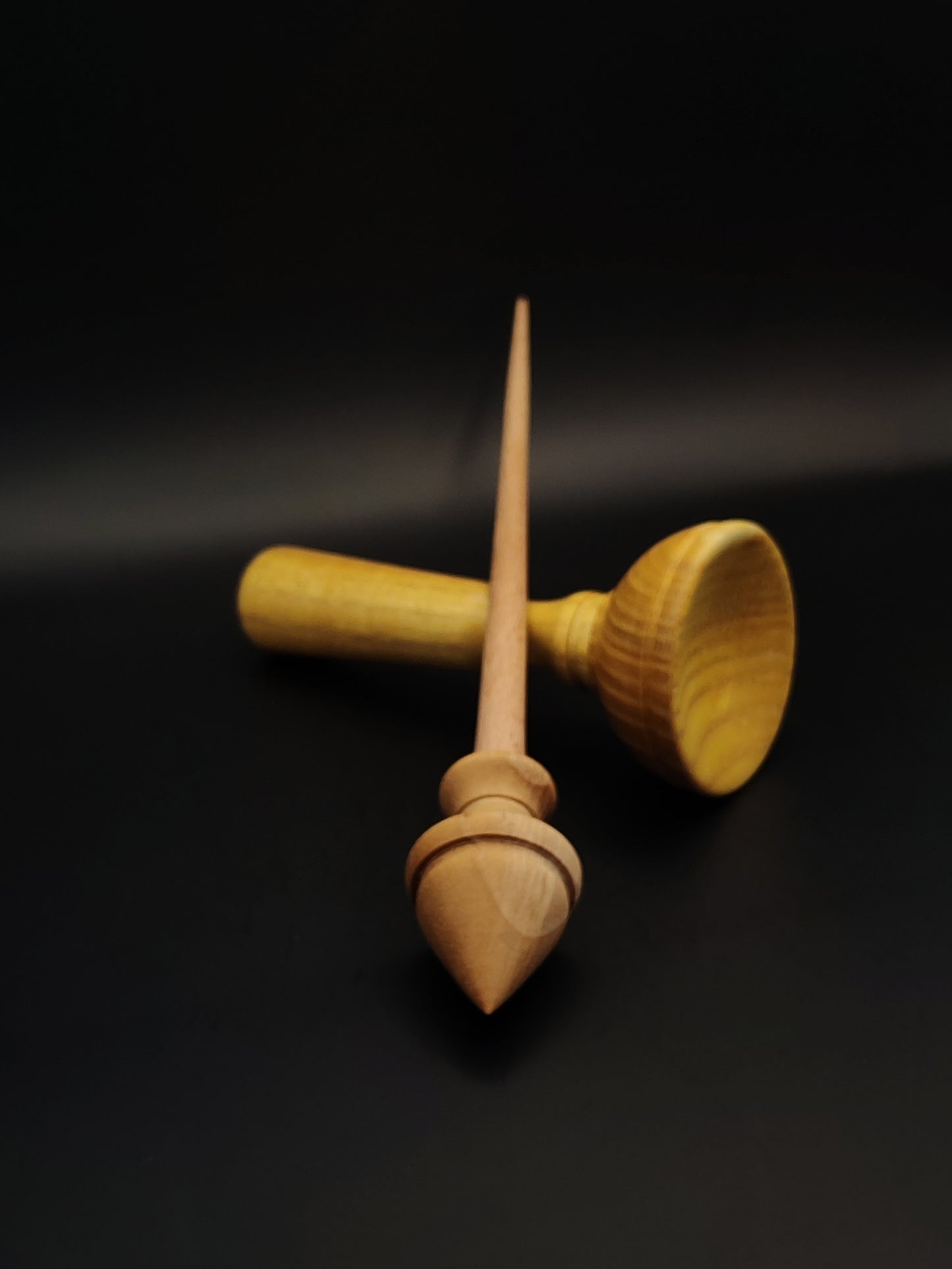 Support Spindle: Beech Shaft & Mulberry Whorl (26 cm / 22 g) with Mulberry Lap Support Bowl