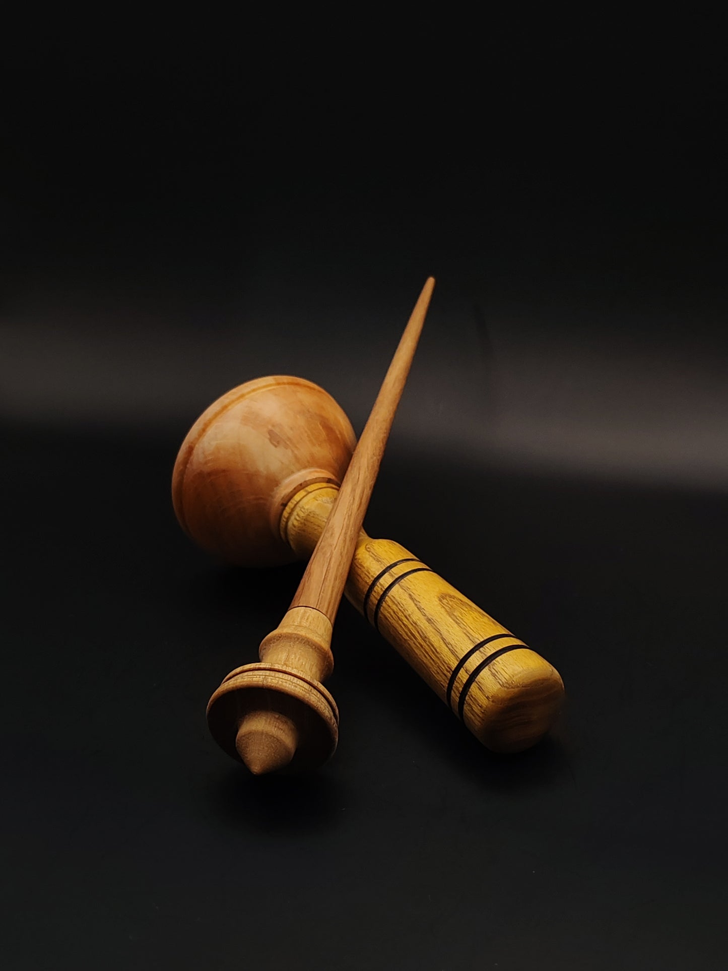 Support Spindle Set: Mulberry & Oak (22 cm / 16 g) with Pear & Mulberry Lap Support Bowl