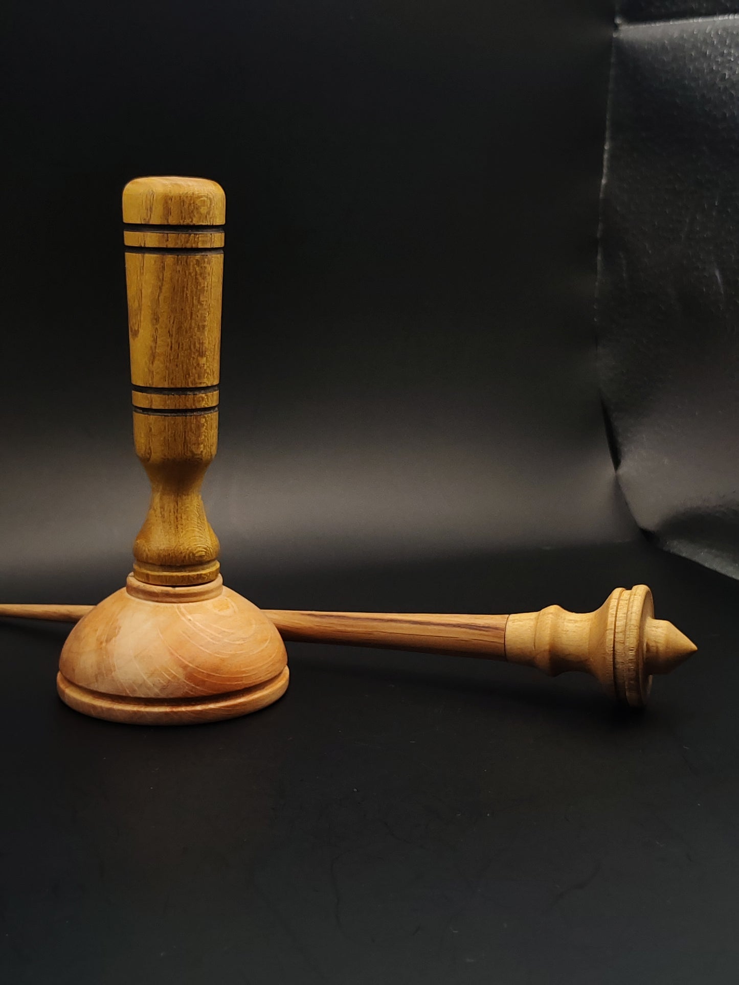 Support Spindle Set: Mulberry & Oak (22 cm / 16 g) with Pear & Mulberry Lap Support Bowl