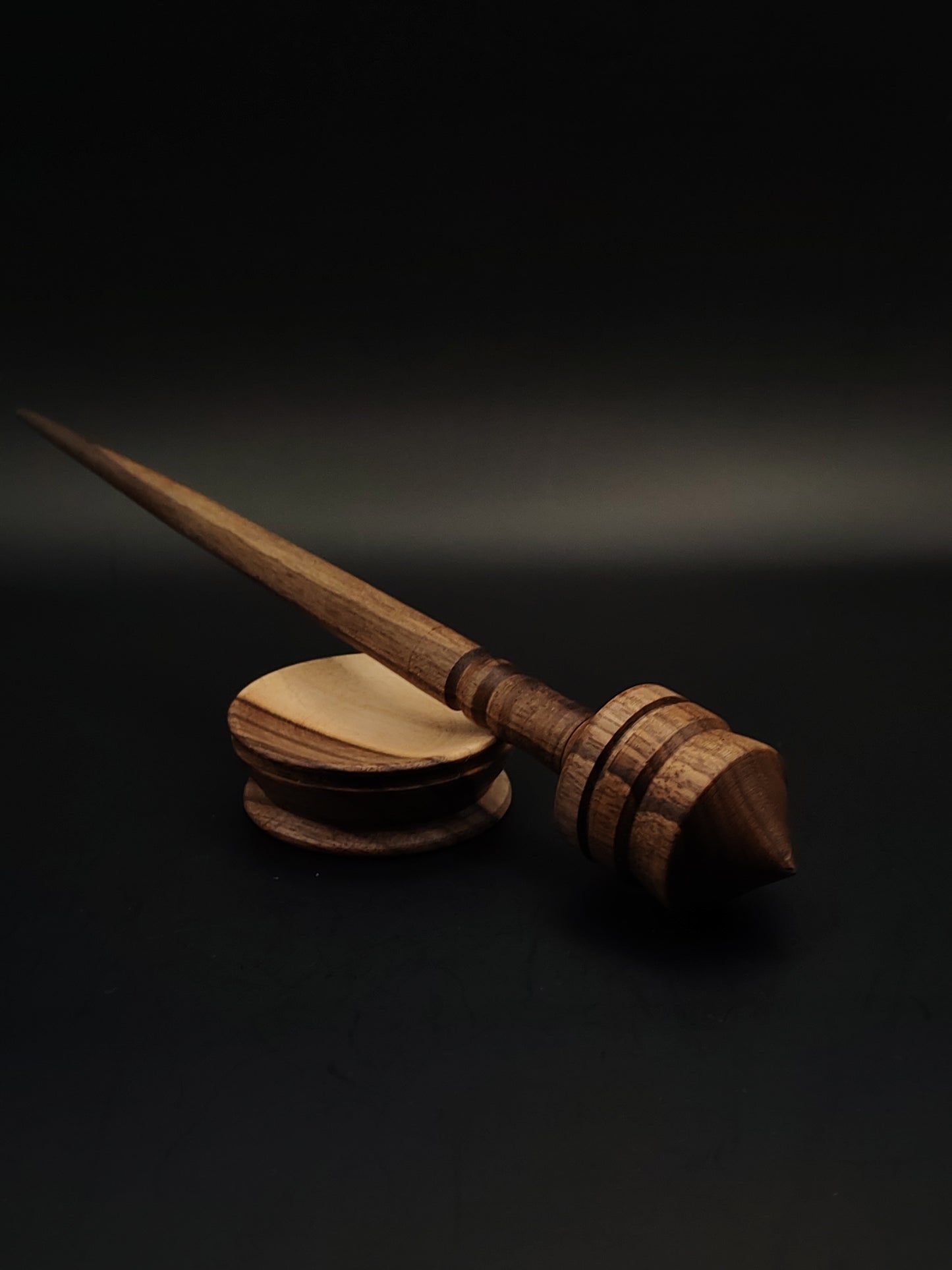 Support Spindle Set: Walnut (22 cm / 8.66 in, 28 g / 0.99 oz) with Walnut Support Bowl