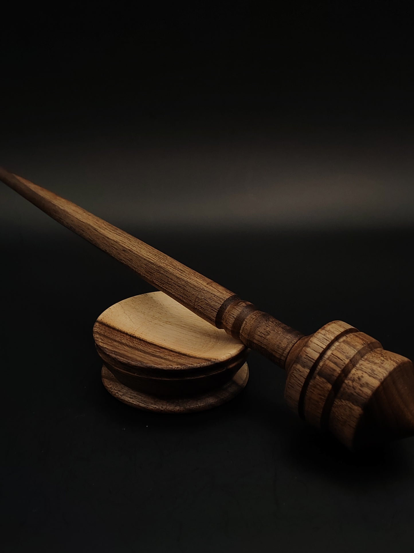 Support Spindle Set: Walnut (22 cm / 8.66 in, 28 g / 0.99 oz) with Walnut Support Bowl