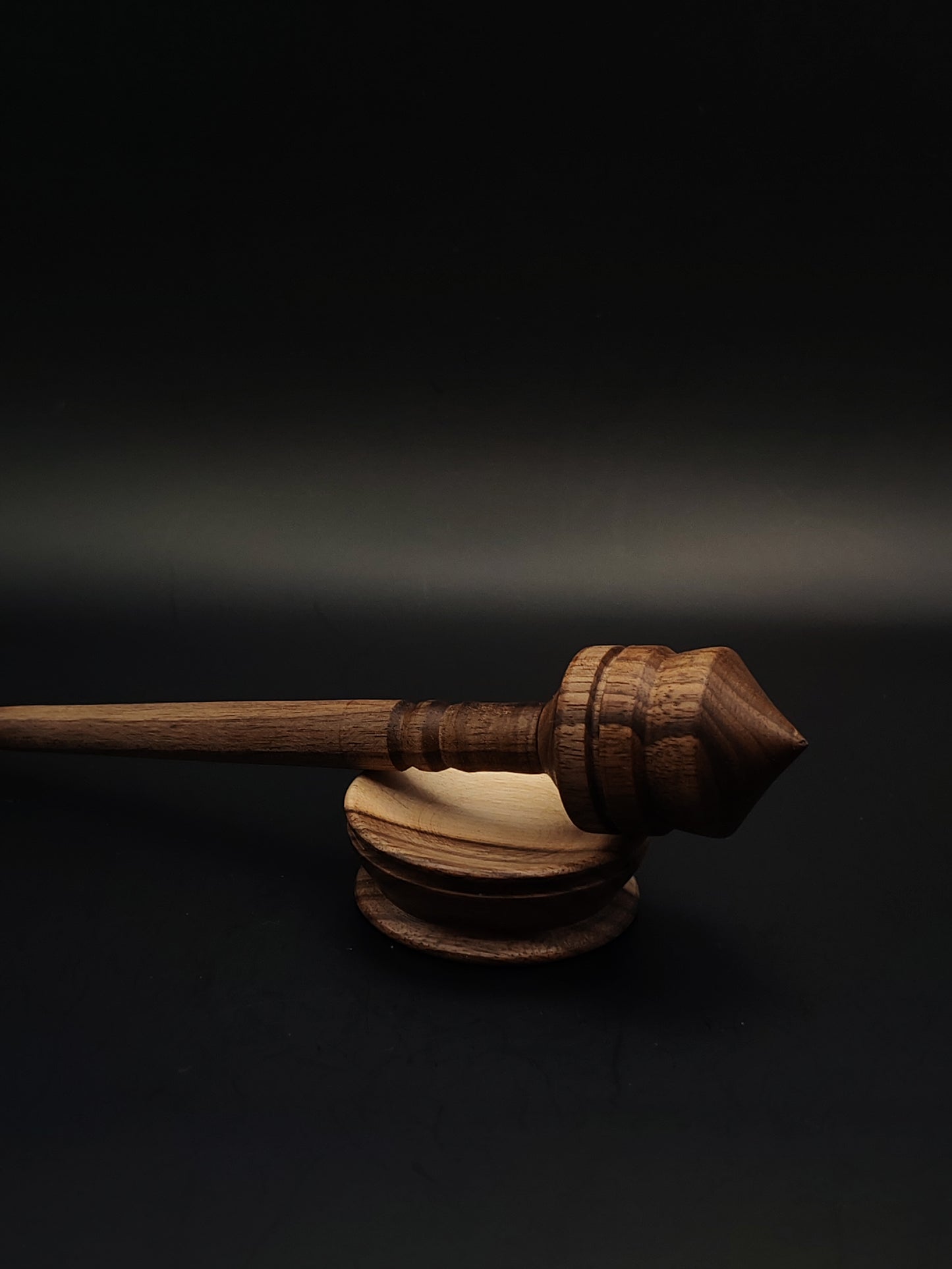 Support Spindle Set: Walnut (22 cm / 8.66 in, 28 g / 0.99 oz) with Walnut Support Bowl