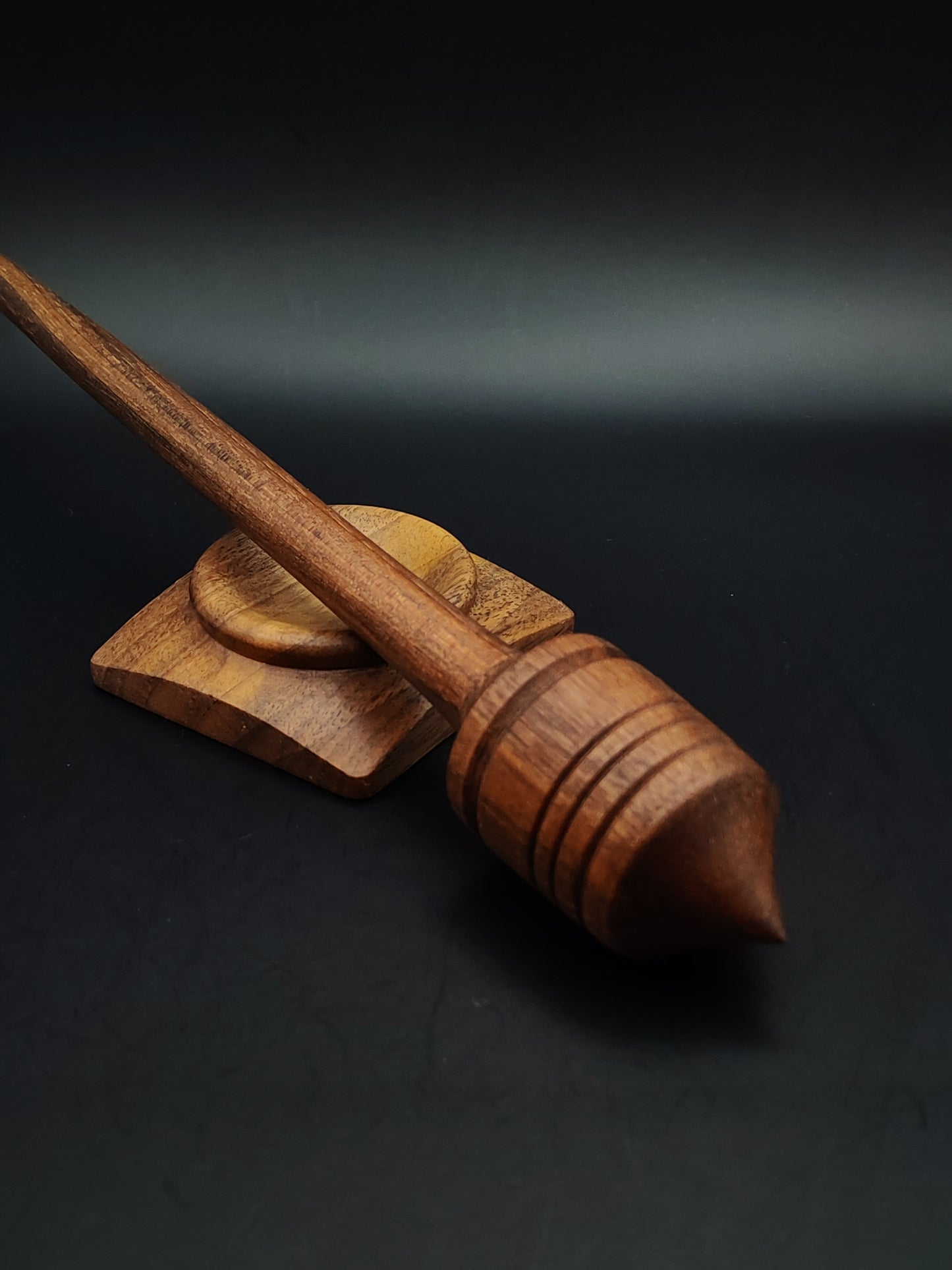 Support Spindle Set: Walnut Wood (28 cm / 11.02 in • 31 g / 1.09 oz) with Walnut Support Bowl
