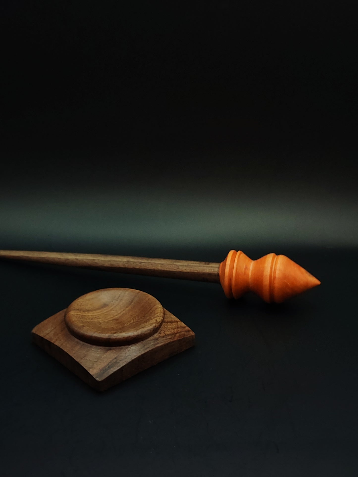 Support Spindle Set: Walnut Shaft & Rosewood Whorl (23 cm / 9.06 in • 21 g / 0.74 oz) with Walnut Support Bowl
