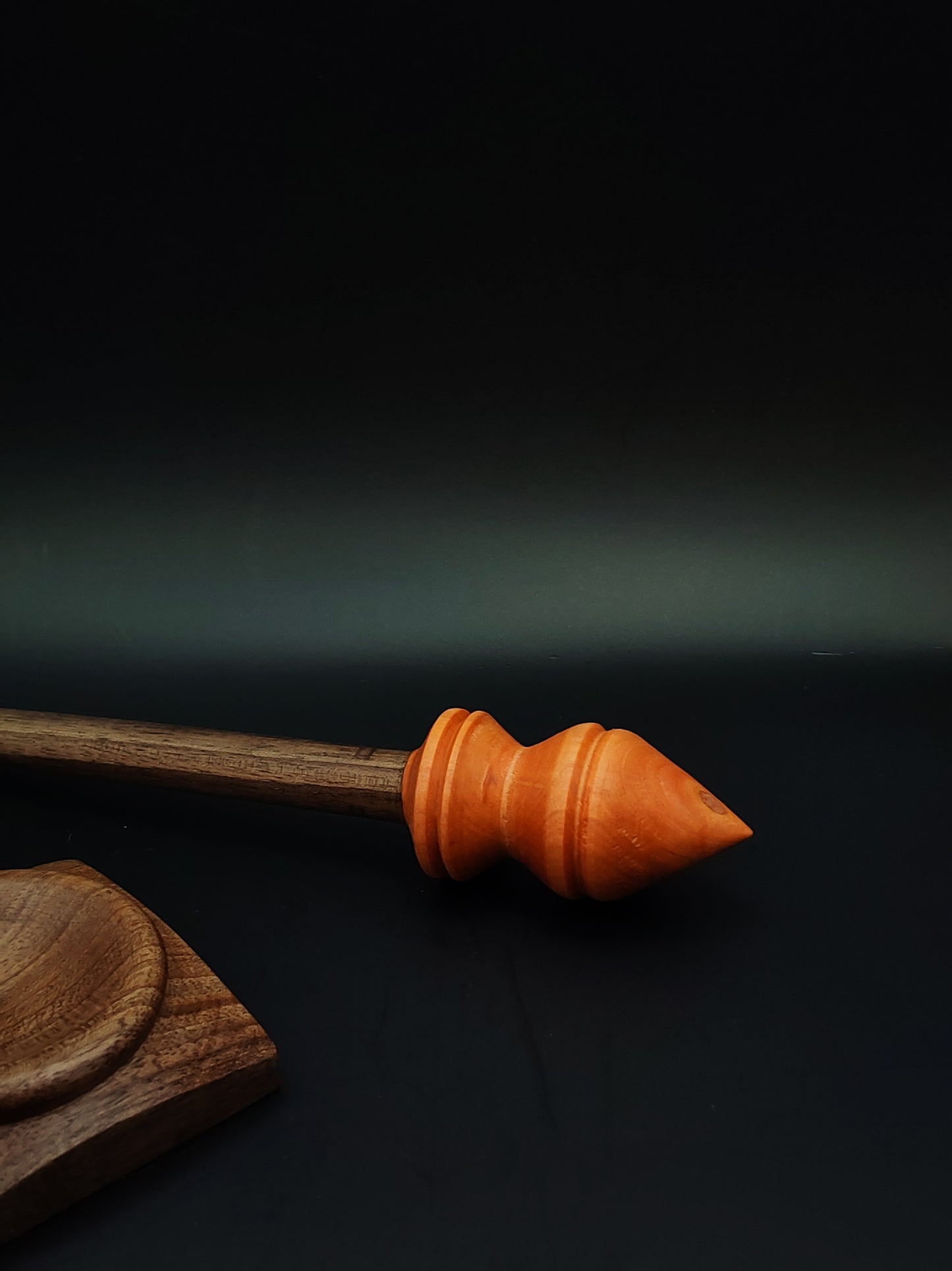 Support Spindle Set: Walnut Shaft & Rosewood Whorl (23 cm / 9.06 in • 21 g / 0.74 oz) with Walnut Support Bowl