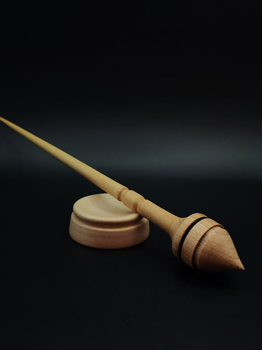 Support Spindle Set: Pear Shaft & Oak Whorl (24 cm / 9.45 in • 16 g / 0.56 oz) with Sycamore Support Bowl