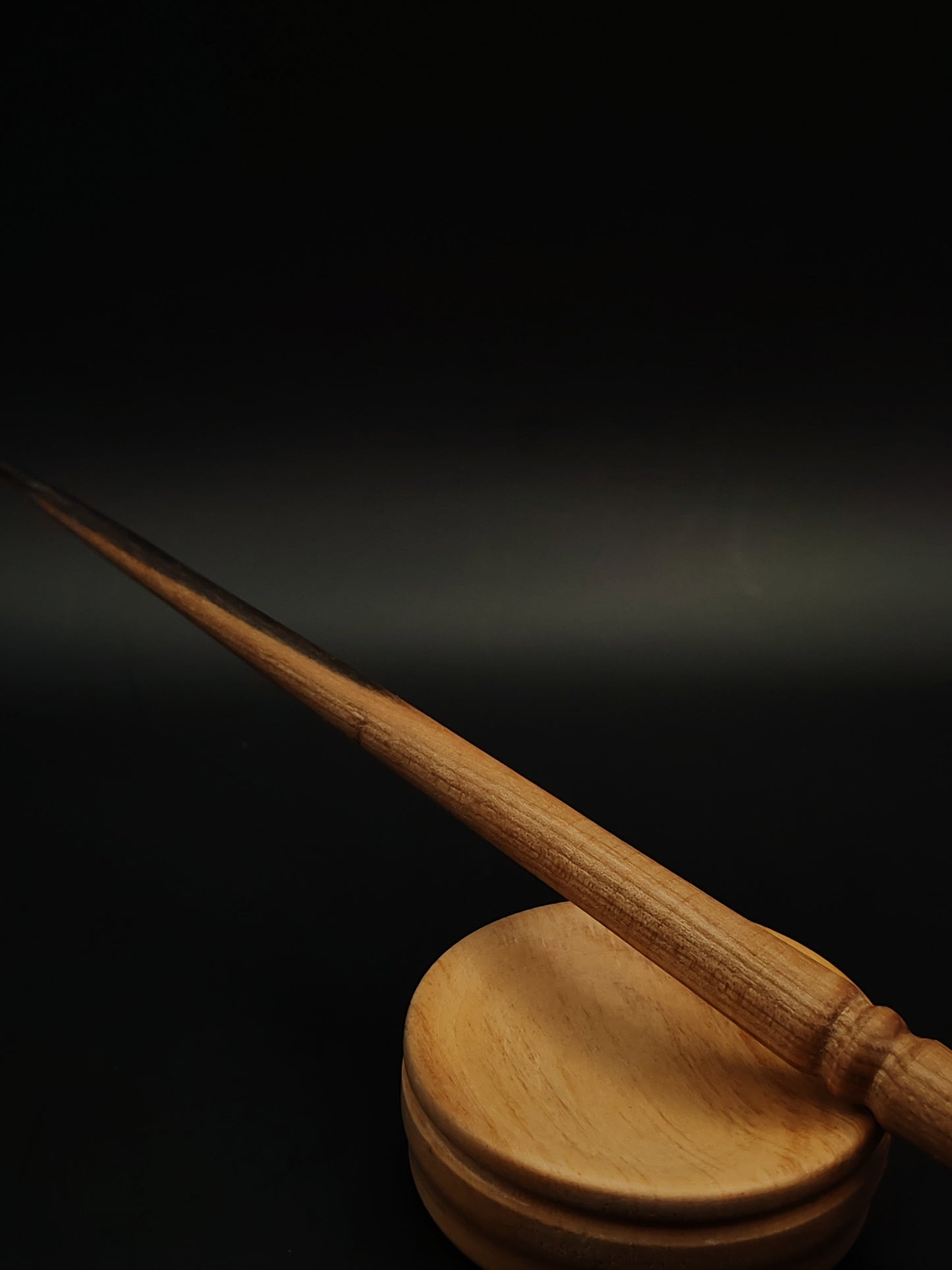 Support Spindle Set: Oak Shaft & Mulberry Whorl (23 cm / 9.06 in, 16 g / 0.56 oz) with Beech Support Bowl