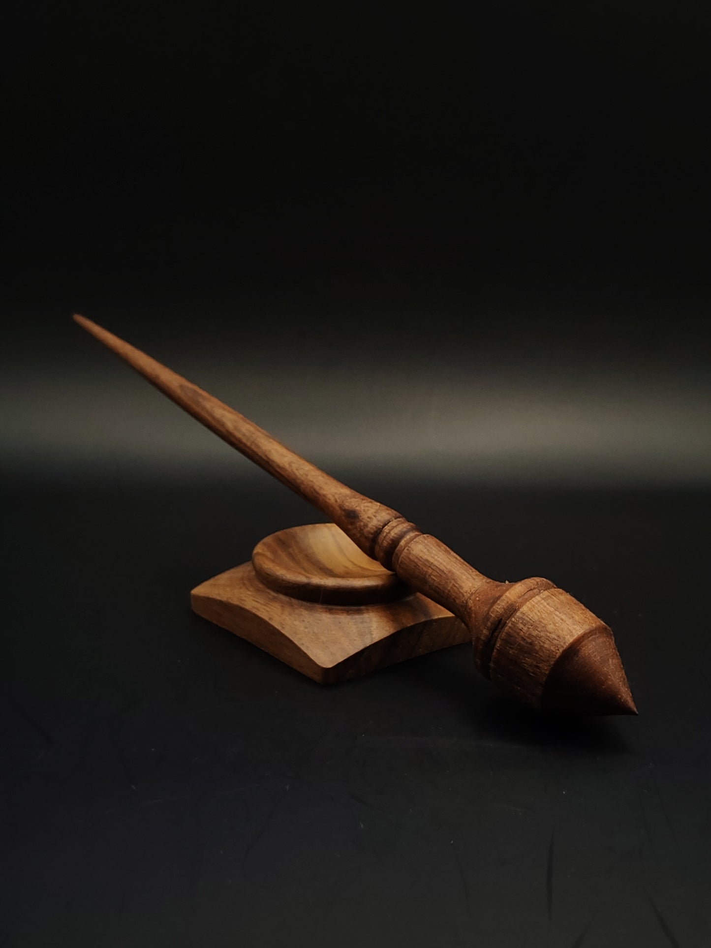 Support Spindle Set: Walnut (23 cm / 9.06 in, 18 g / 0.63 oz) with Walnut Support Bowl