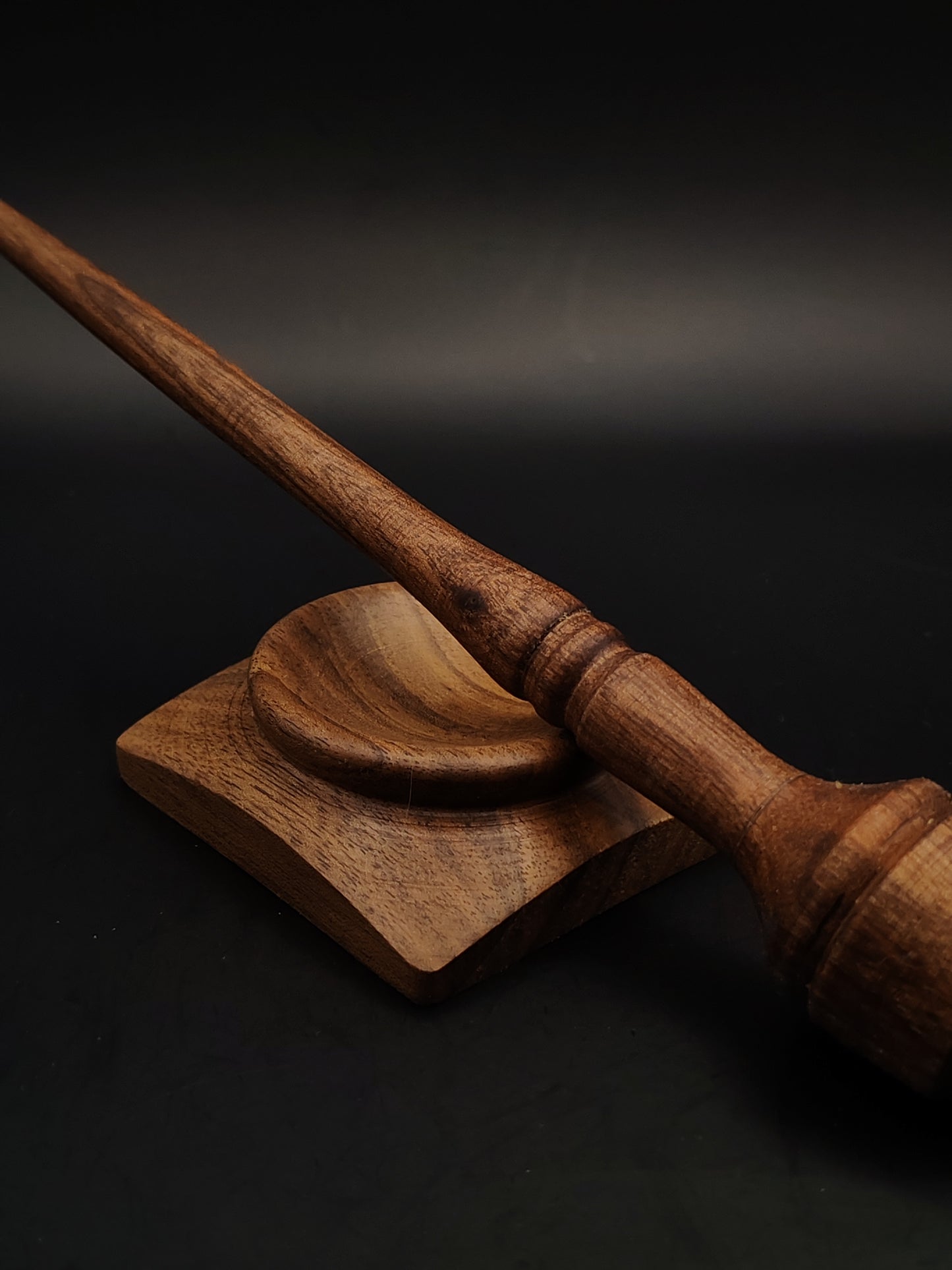 Support Spindle Set: Walnut (23 cm / 9.06 in, 18 g / 0.63 oz) with Walnut Support Bowl