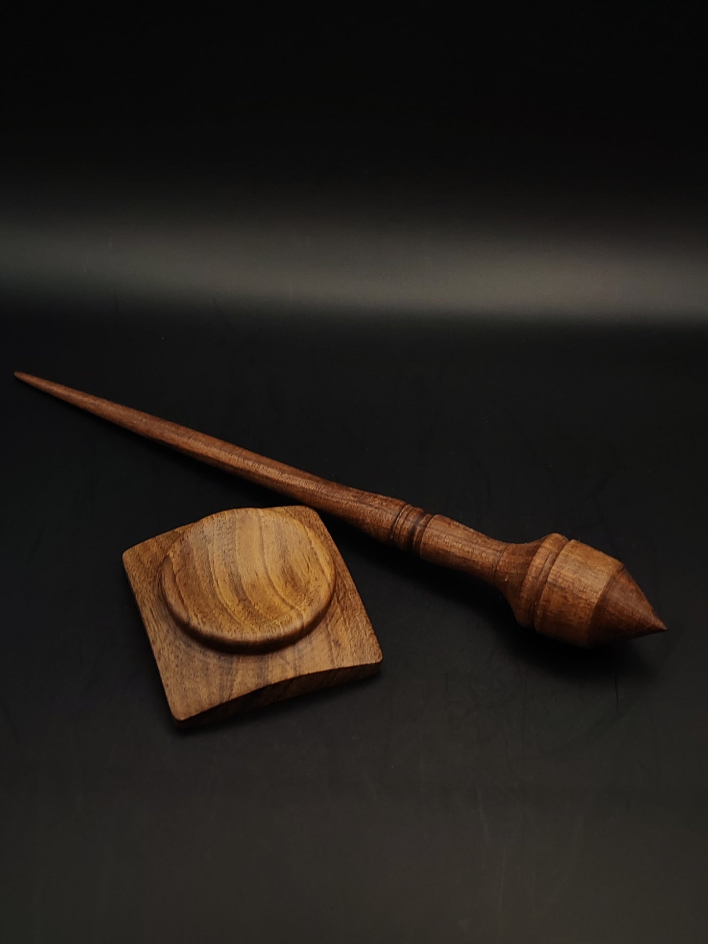 Support Spindle Set: Walnut (23 cm / 9.06 in, 18 g / 0.63 oz) with Walnut Support Bowl
