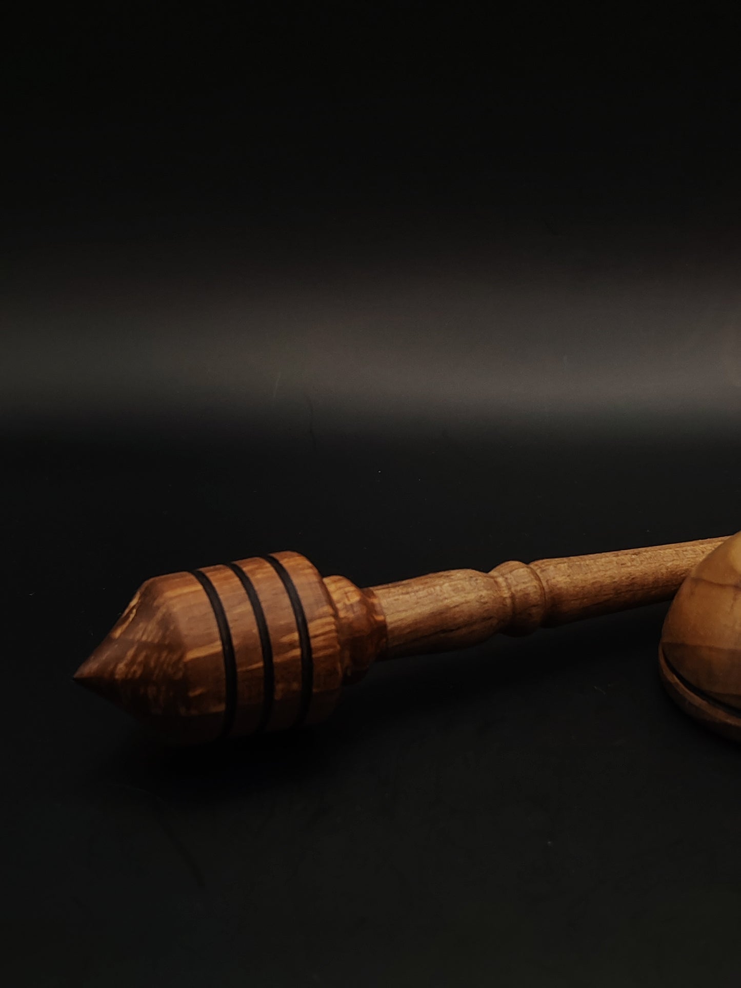 Support Spindle Set: Walnut Wood (25 cm / 9.84 in, 24 g / 0.85 oz) with Walnut Lap Support Bowl