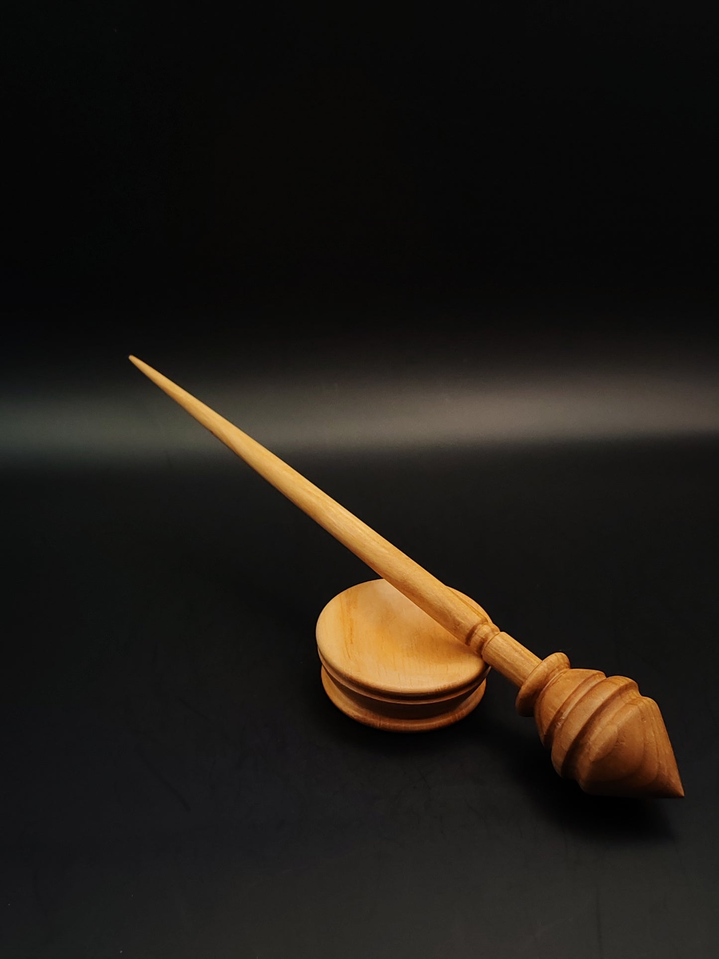 Support Spindle Set: Pear Wood (24 cm / 9.45 in, 21 g / 0.74 oz) with Beech Support Bowl