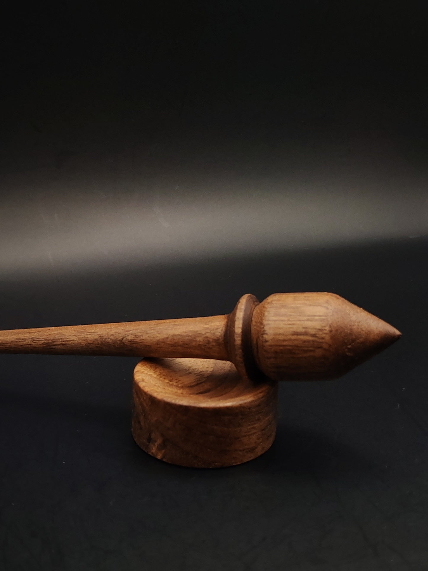 Mini Support Spindle Set: Walnut Wood (15 cm / 5.91 in, 11 g / 0.39 oz) with Tiny Support Bowl