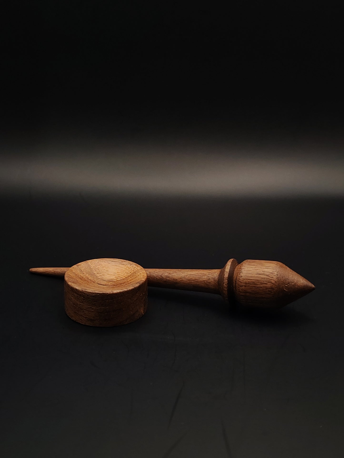 Mini Support Spindle Set: Walnut Wood (15 cm / 5.91 in, 11 g / 0.39 oz) with Tiny Support Bowl