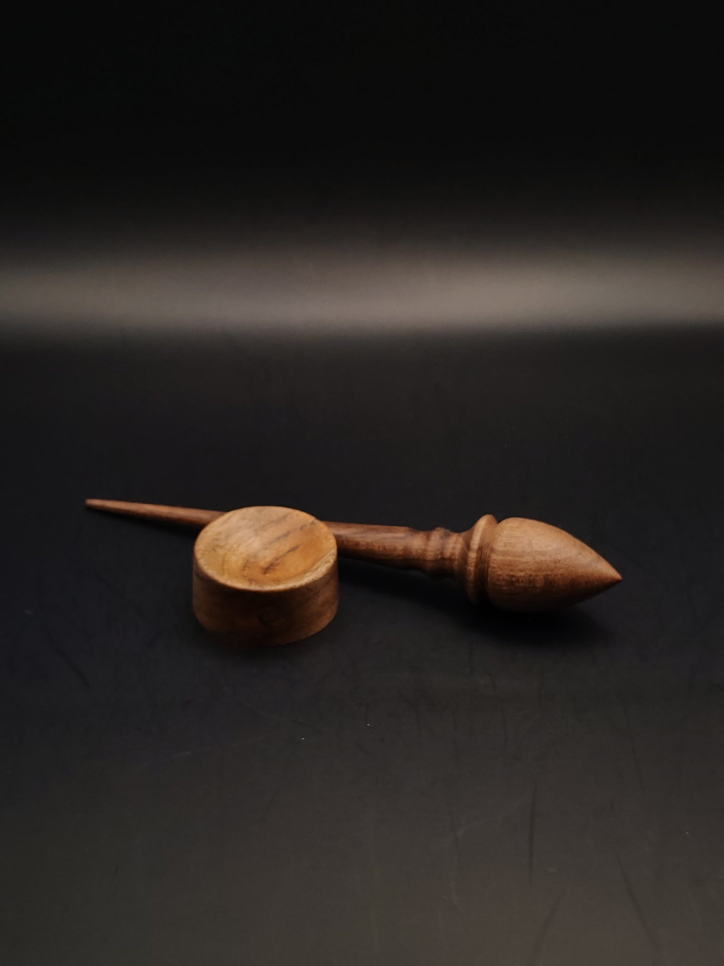 Mini Support Spindle Set: Walnut Wood (15 cm / 5.91 in, 12 g / 0.42 oz) with Tiny Walnut Support Bowl
