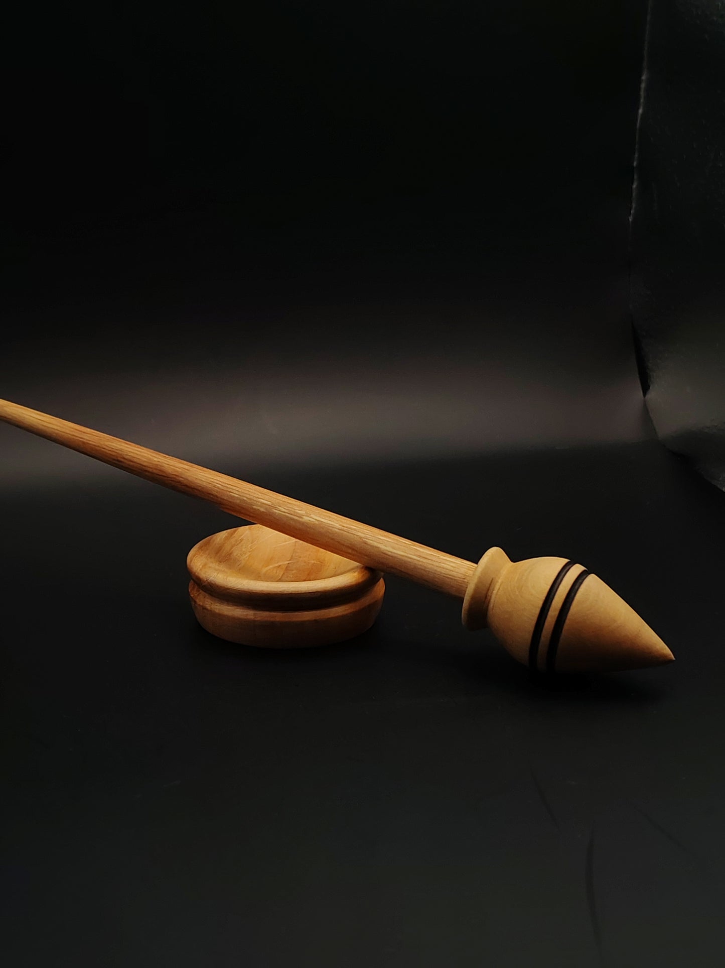 Support Spindle Set: Walnut Wood (27 cm / 10.63 in, 19 g / 0.67 oz) with Pear Support Bowl