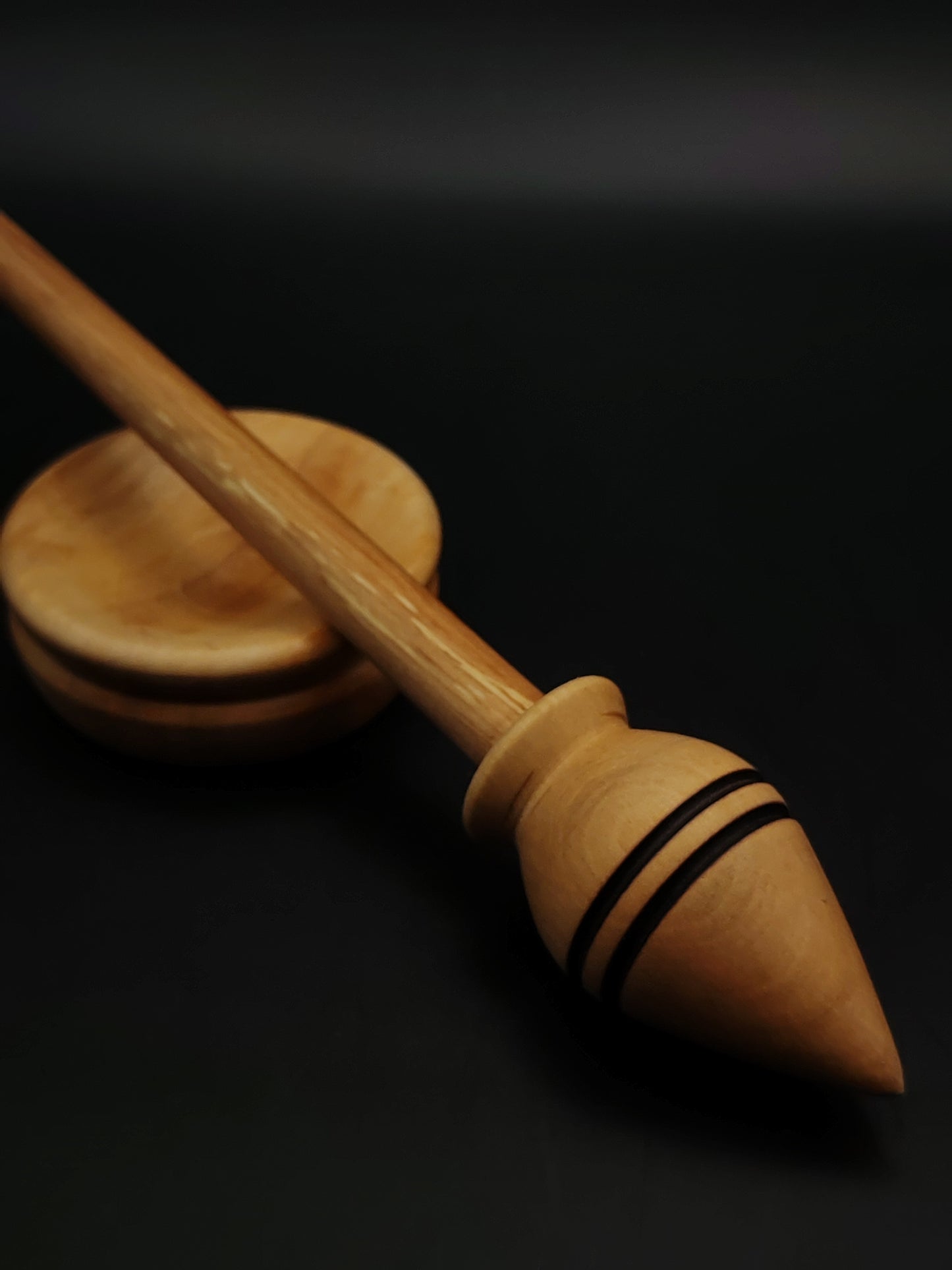 Support Spindle Set: Walnut Wood (27 cm / 10.63 in, 19 g / 0.67 oz) with Pear Support Bowl