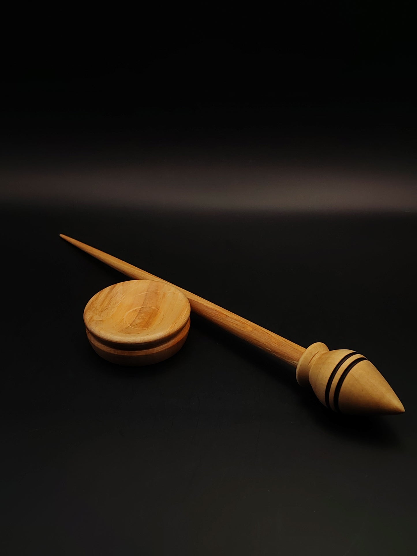 Support Spindle Set: Walnut Wood (27 cm / 10.63 in, 19 g / 0.67 oz) with Pear Support Bowl