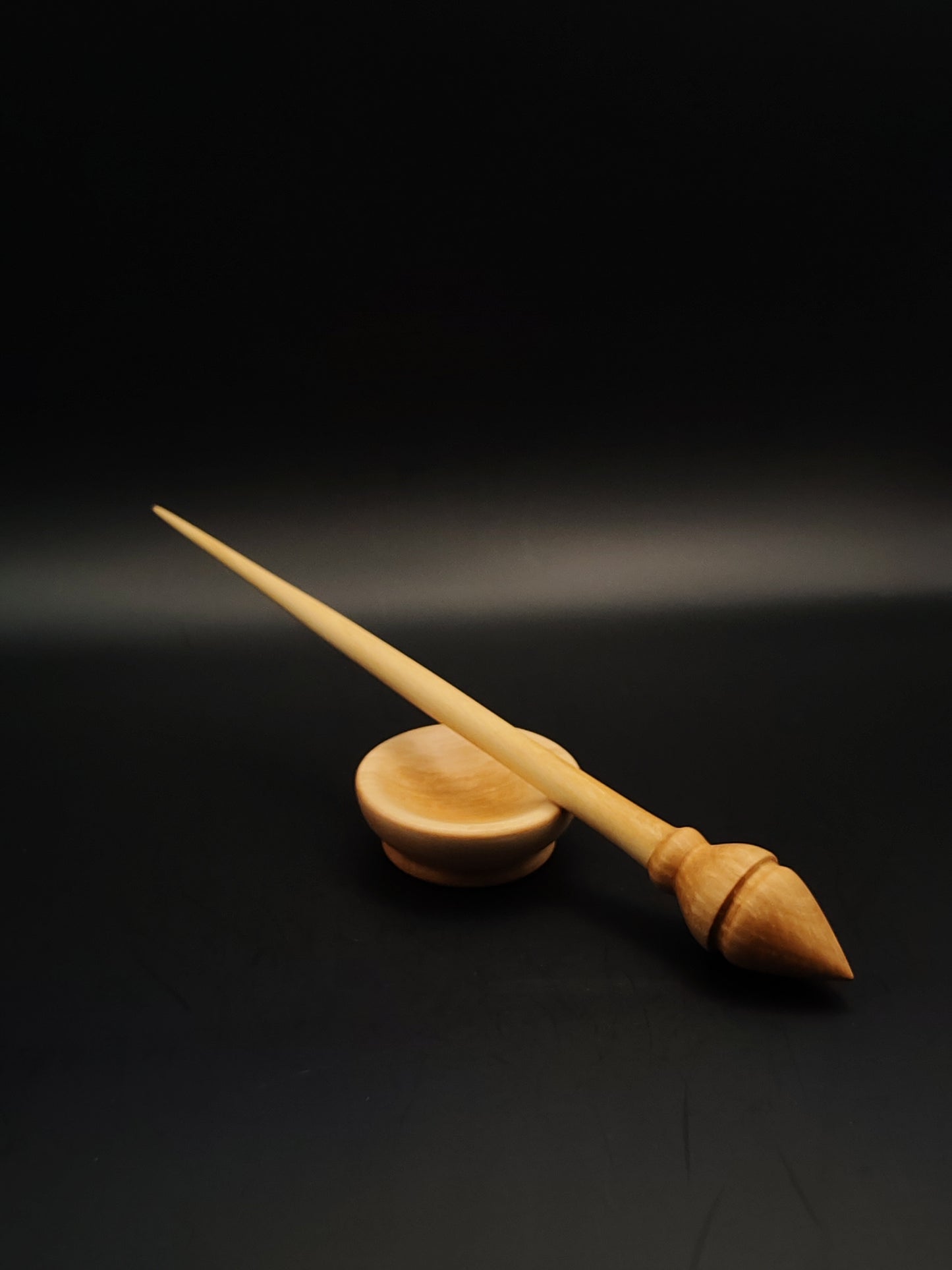 Alder Support Spindle Set – 15g / 0.53oz, 24cm / 9.45in – With Beech Support Bowl | Lightweight Spinning Tool | Organic Wax Finish