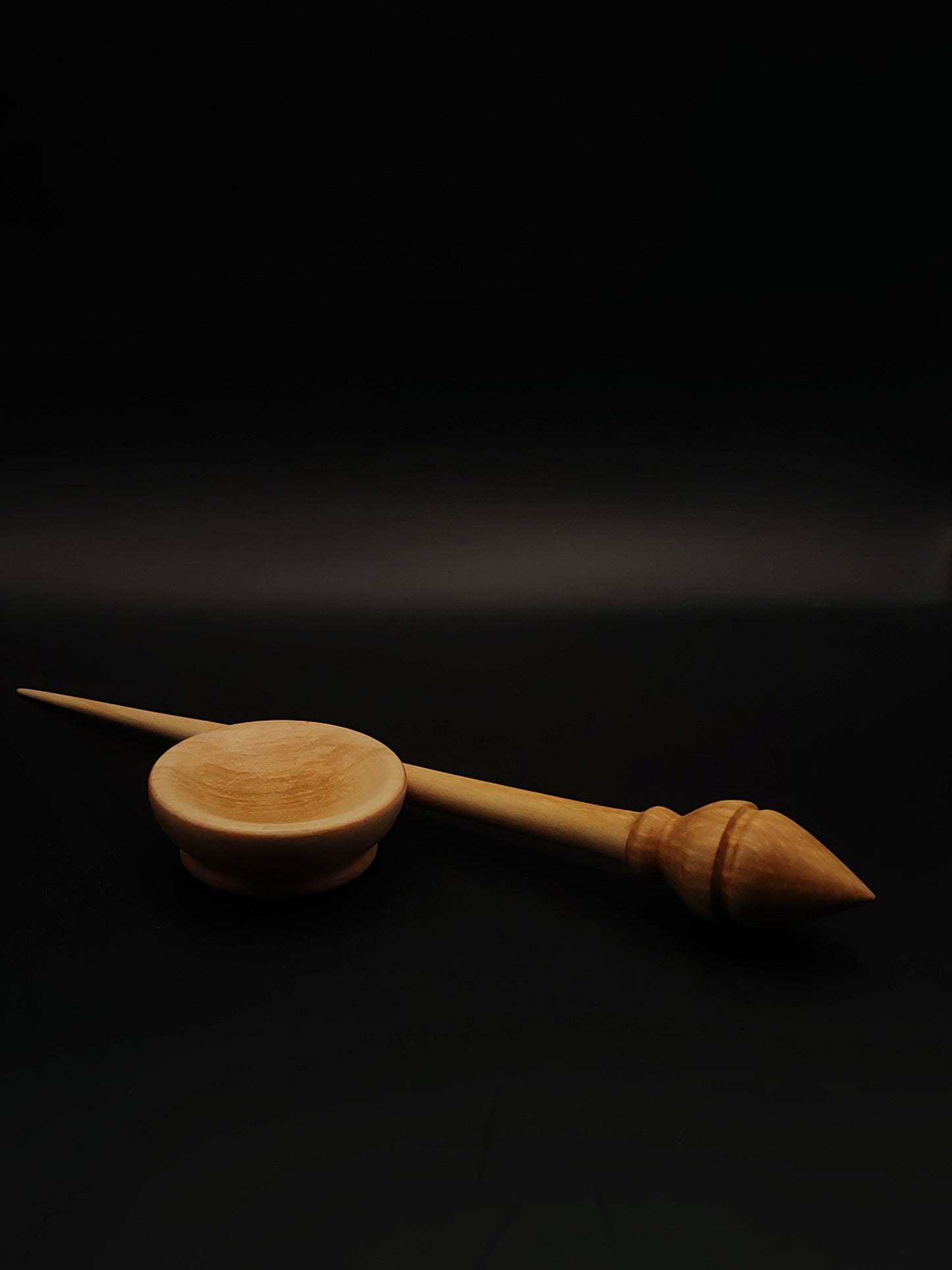 Alder Support Spindle Set – 15g / 0.53oz, 24cm / 9.45in – With Beech Support Bowl | Lightweight Spinning Tool | Organic Wax Finish