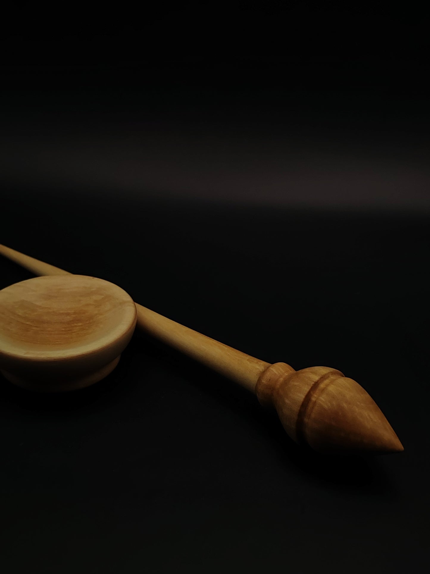 Alder Support Spindle Set – 15g / 0.53oz, 24cm / 9.45in – With Beech Support Bowl | Lightweight Spinning Tool | Organic Wax Finish