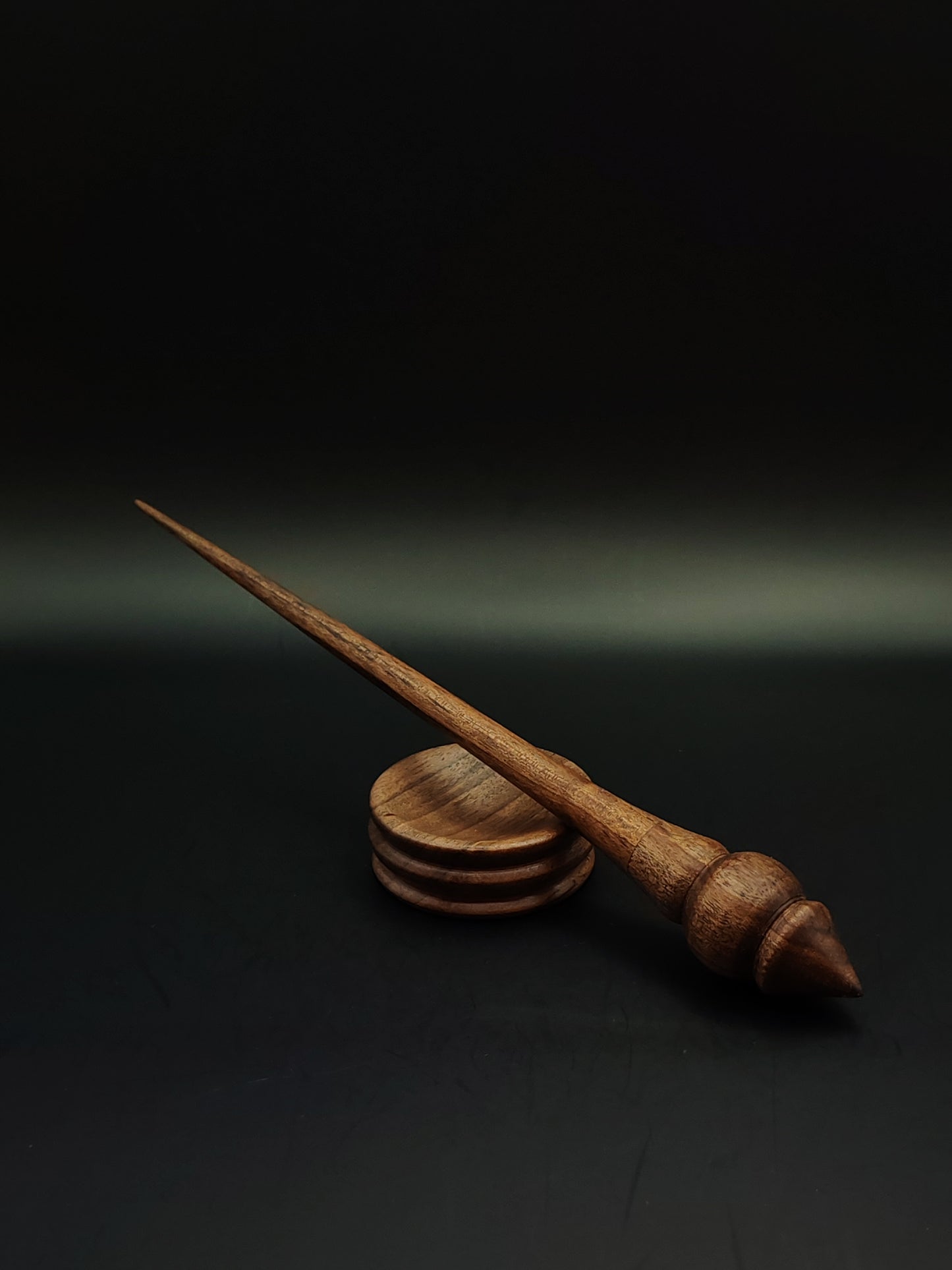 Support Spindle Set: Walnut Wood (24.8 cm / 9.76 in, 19 g / 0.67 oz) with Walnut Support Bowl