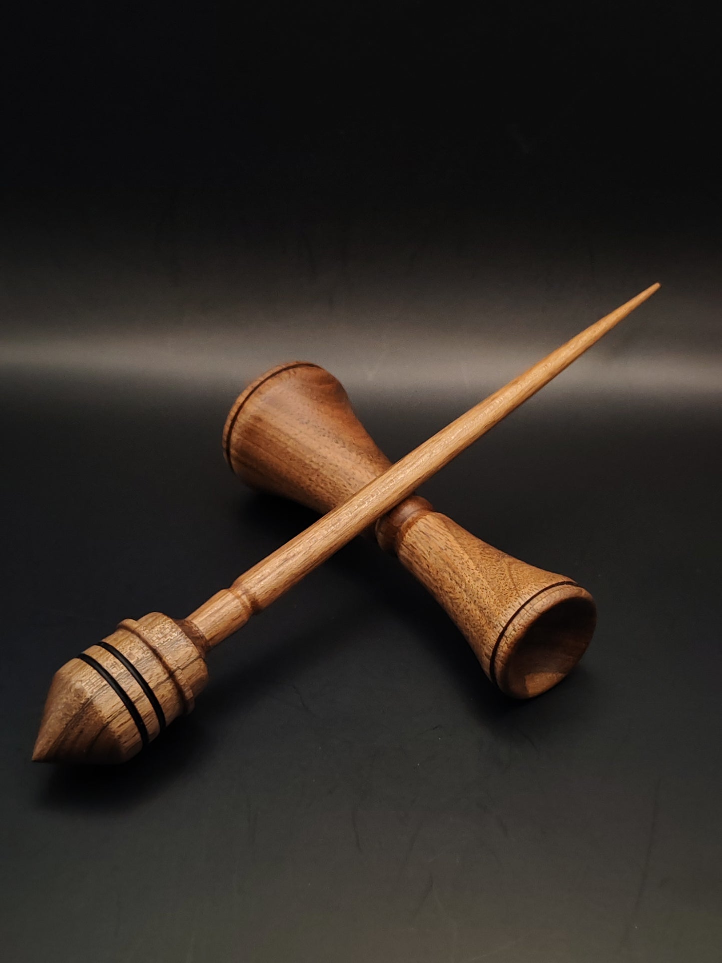 Support Spindle Set: Walnut Wood (25.5 cm / 10.04 in, 26 g / 0.92 oz) with Walnut Lap Support Bowl