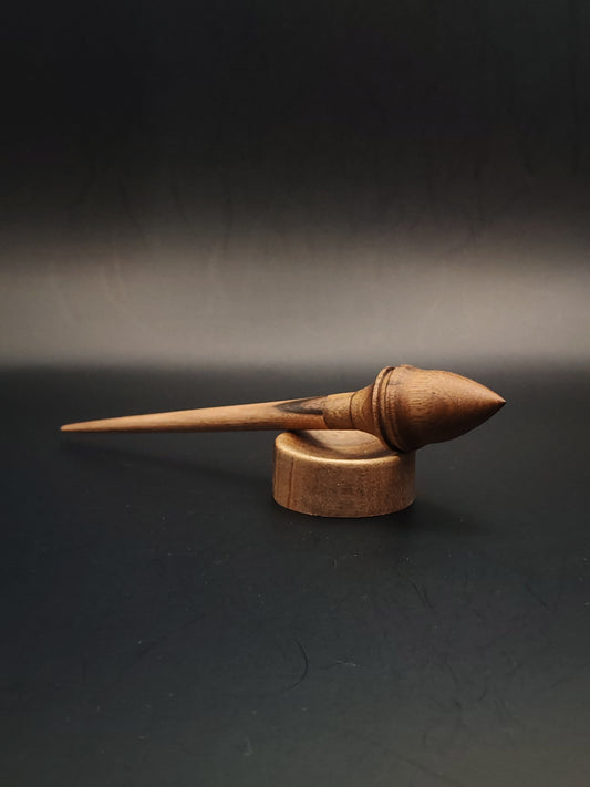Mini Support Spindle Set: Walnut Wood (15.5 cm / 6.1 in, 9 g / 0.32 oz) with Tiny Walnut Support Bowl
