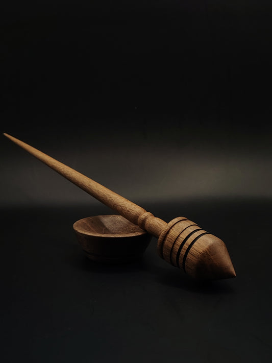 Support Spindle Set: Walnut (26 cm / 10.24 in, 25 g / 0.88 oz) with Walnut Support Bowl
