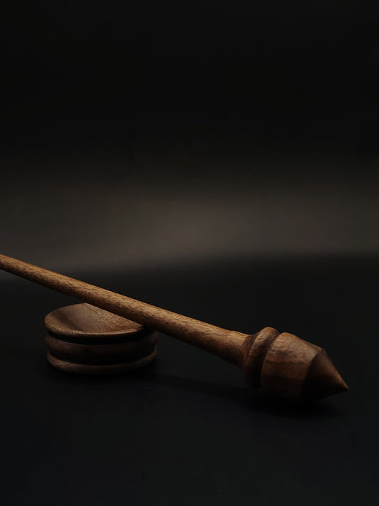 Support Spindle Set: Walnut (25 cm / 9.84 in, 21 g / 0.74 oz) with Walnut Support Bowl