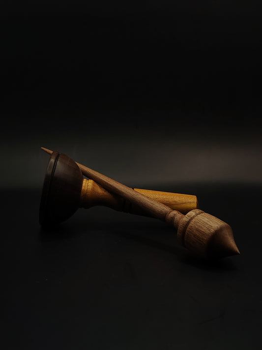 Support Spindle Set: Walnut (24.5 cm / 9.65 in, 23 g / 0.81 oz) with Walnut & Mulberry Lap Support Bowl