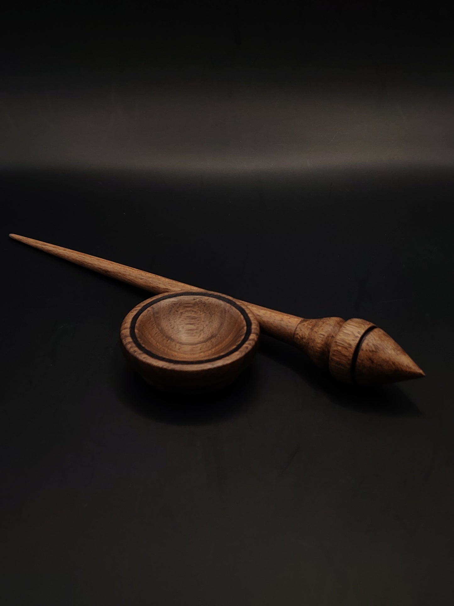Support Spindle Set: Walnut (23 cm / 9.06 in, 16 g / 0.56 oz) with Walnut Support Bowl