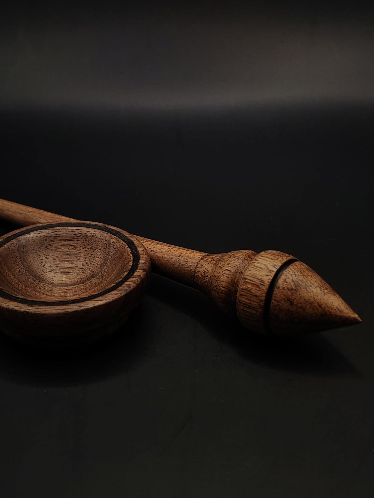 Support Spindle Set: Walnut (23 cm / 9.06 in, 16 g / 0.56 oz) with Walnut Support Bowl