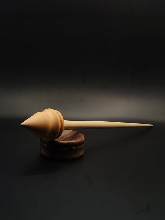 Support Spindle Set: Pear Whorl & Apple Shaft (28 cm / 11.02 in, 29 g / 1.02 oz) with Walnut Support Bowl