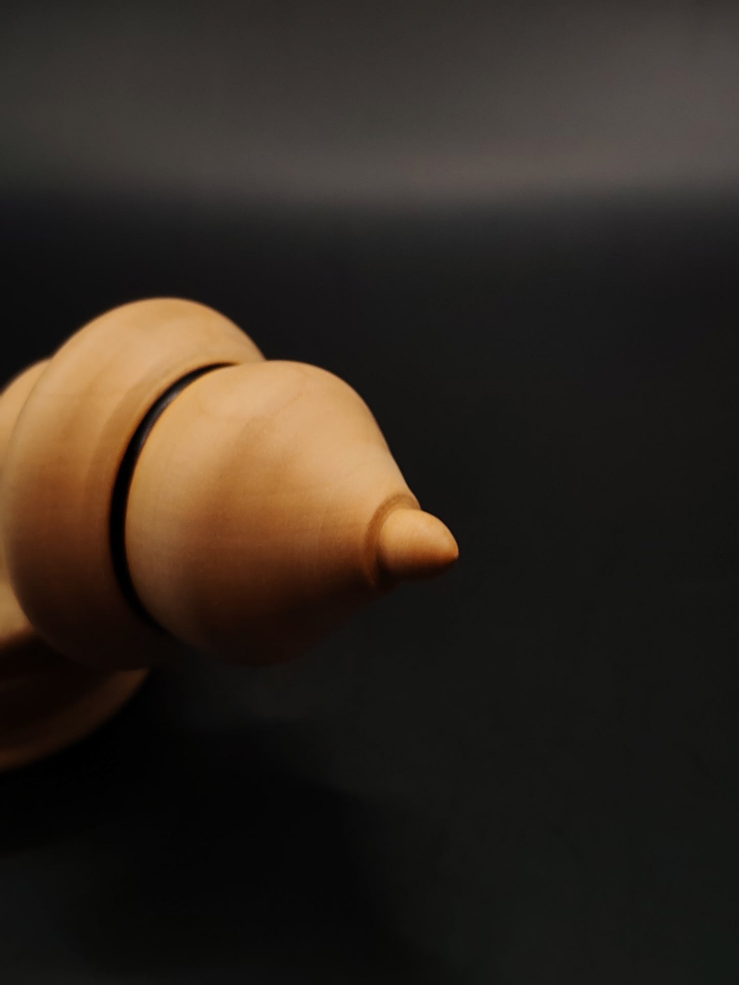 Pear Wood Support Spindle Set with Oak Bowl | 28cm, 25g Hand-Turned Spindle | Organic Wax Finish