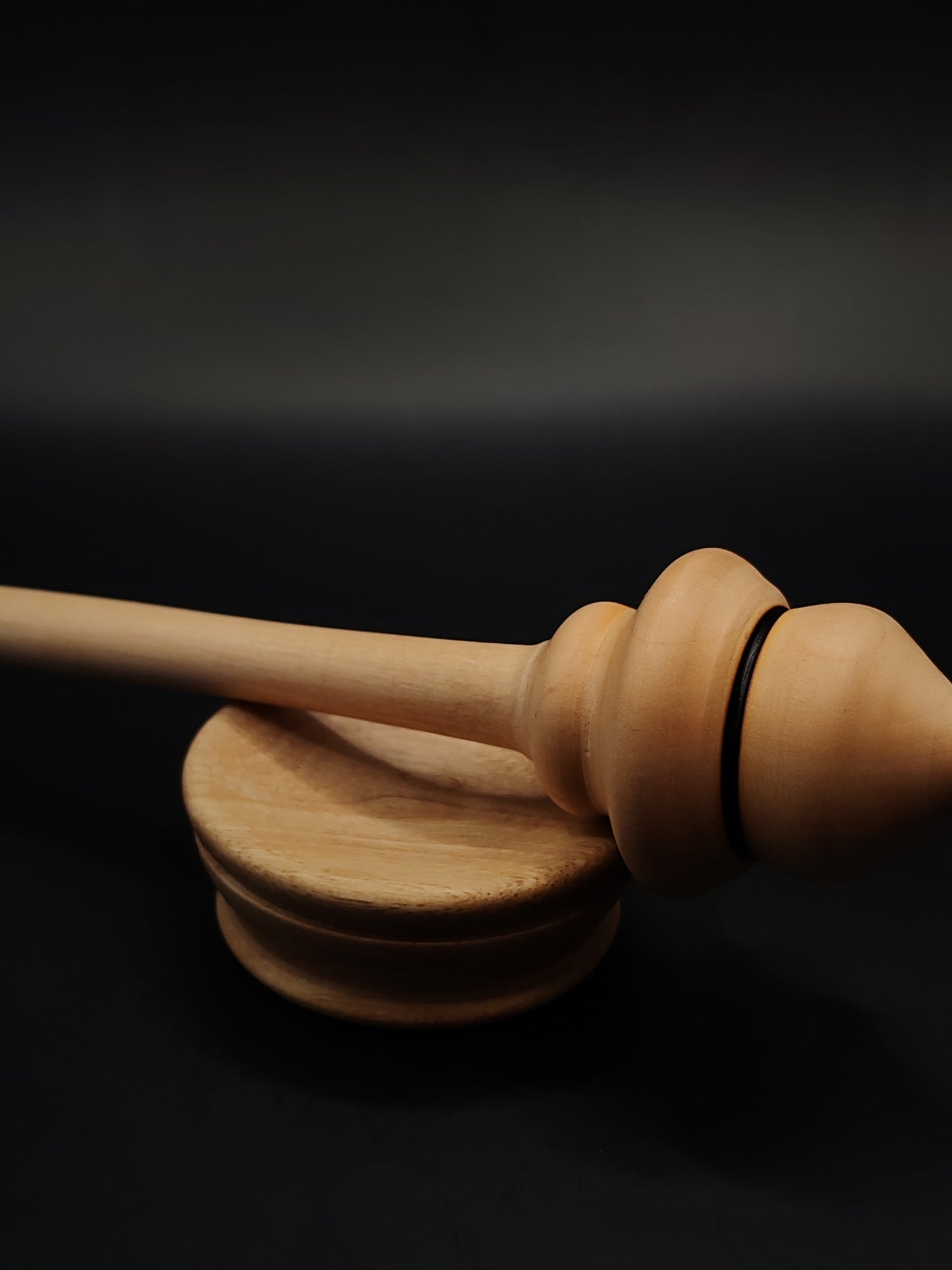Pear Wood Support Spindle Set with Oak Bowl | 28cm, 25g Hand-Turned Spindle | Organic Wax Finish