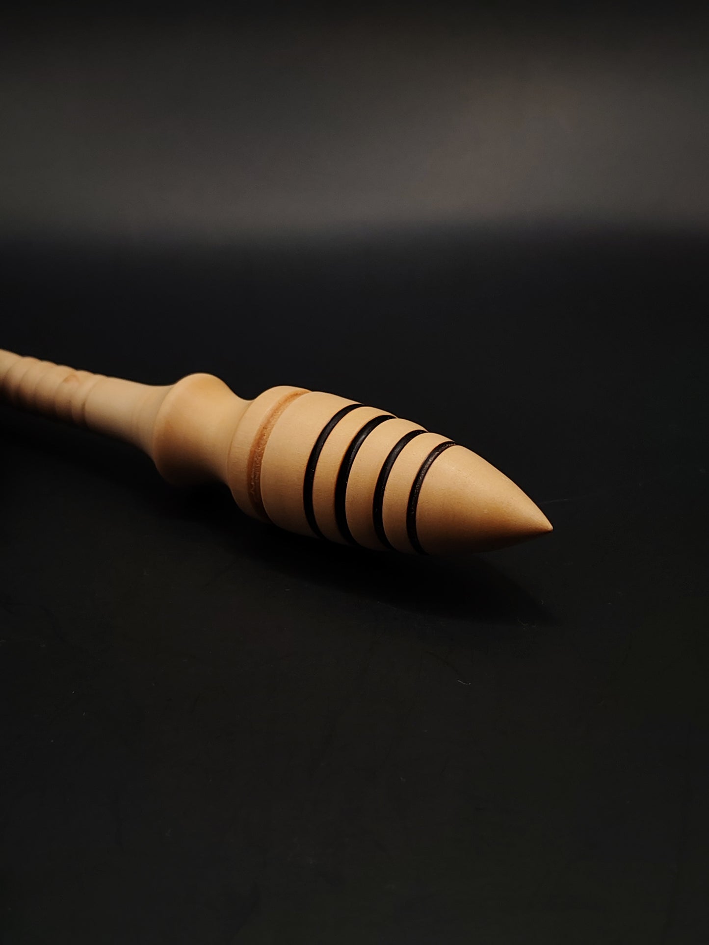 Artisan Support Spindle for Yarn Spinning – 21g / 0.74oz – 26cm / 10.2in | Set with Walnut Support Bowl