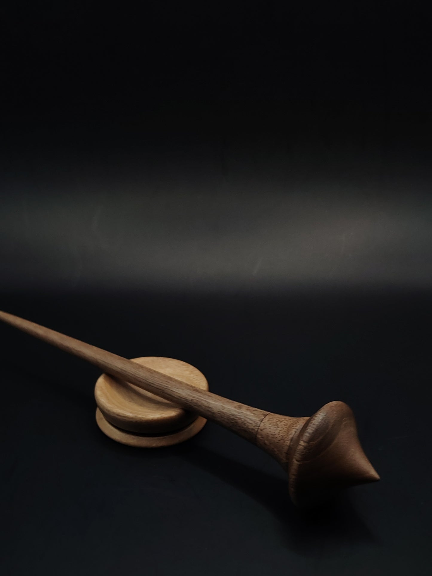 Support Spindle Set: Walnut (20.5 cm / 8.07 in, 19 g / 0.67 oz) with Grey Walnut Support Bowl